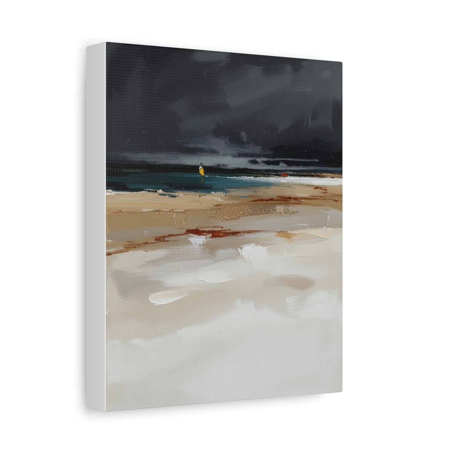 Beachscape Canvas Art — Stormy Seascape Matte Stretched Wall Art