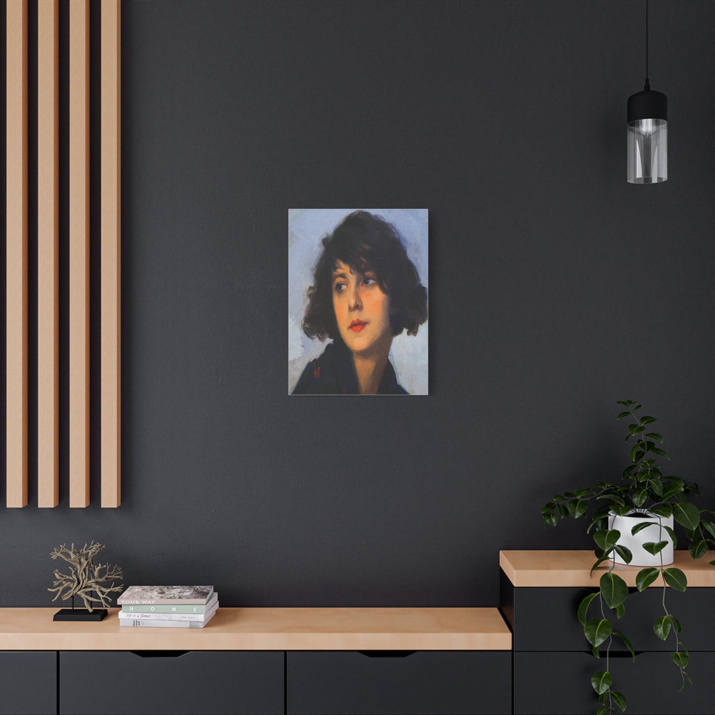 Mulher do chale verde (cropped) by Cyprien Eugene Boulet Matte Canvas Print — Stretched Wall Art