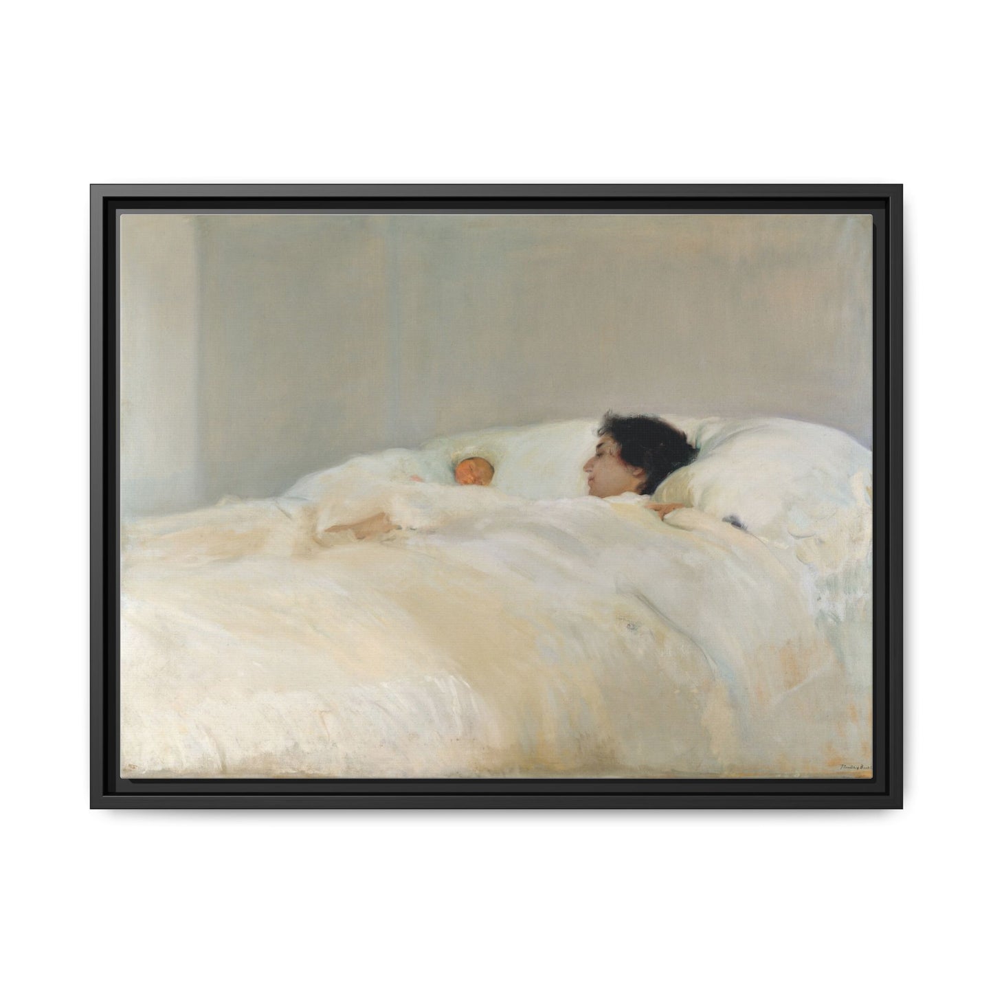 Mother by Joaquin Sorolla y Bastida Framed Matte Canvas Wall Art Print