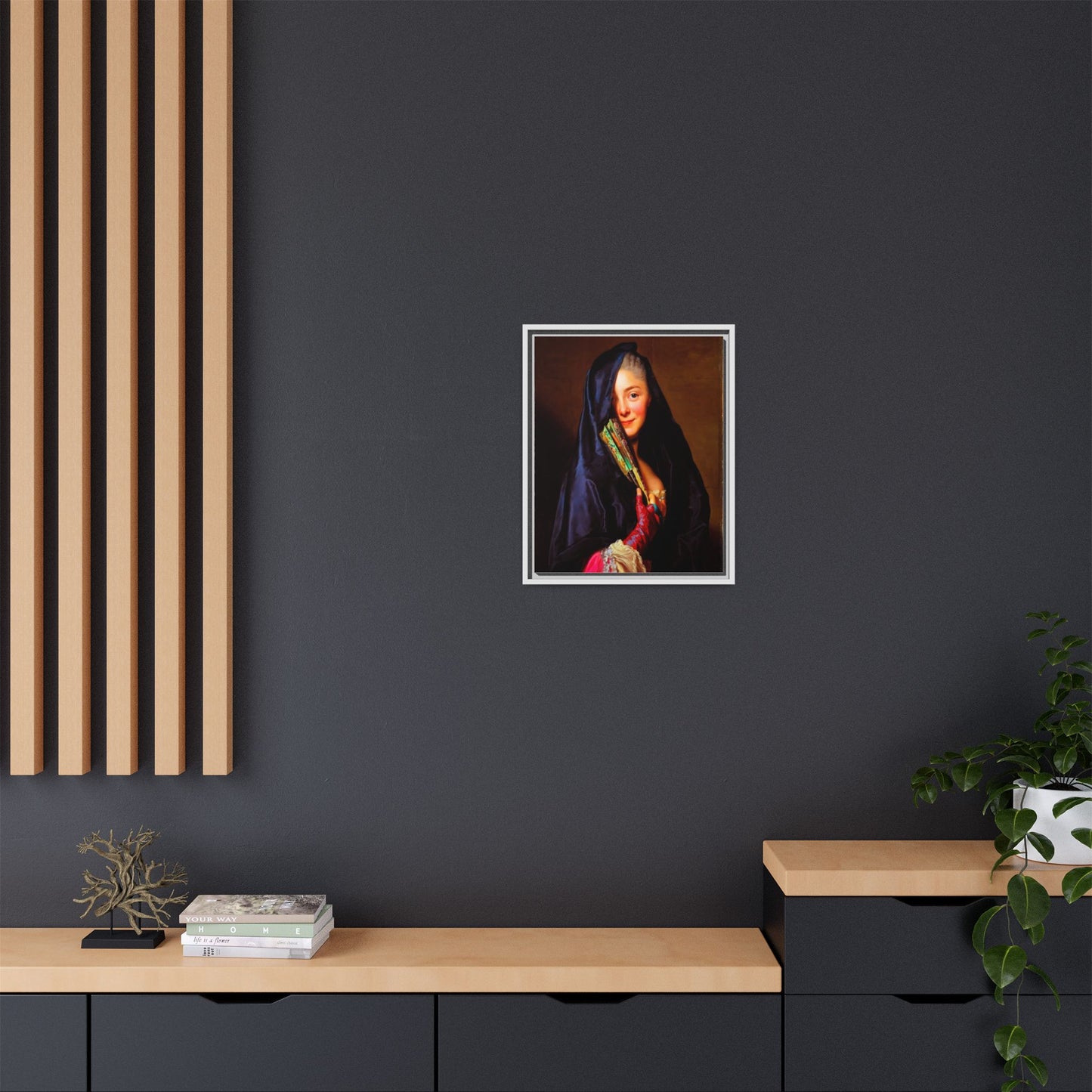 Framed Matte Canvas Wall Art — Classical Portrait Print