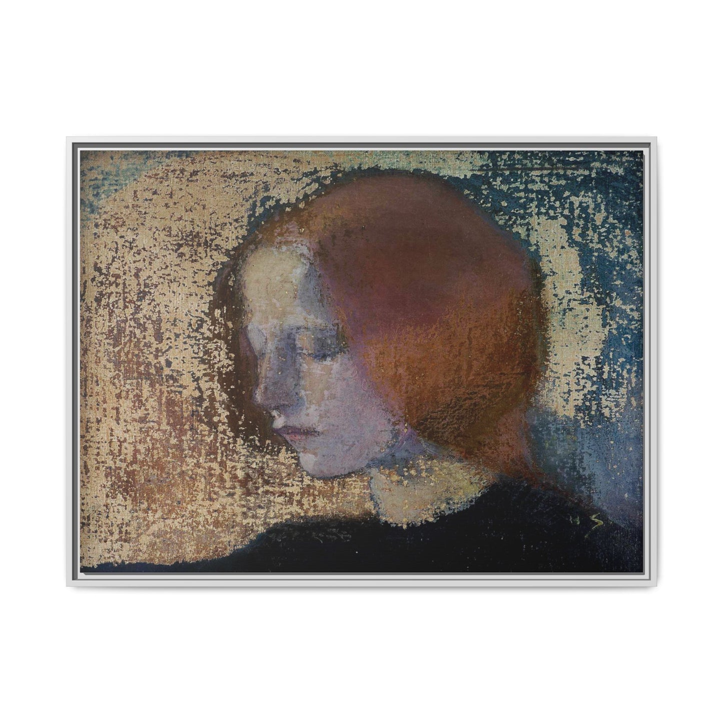 Fragment by Helena Schjerfbeck Framed Matte Canvas Art Print