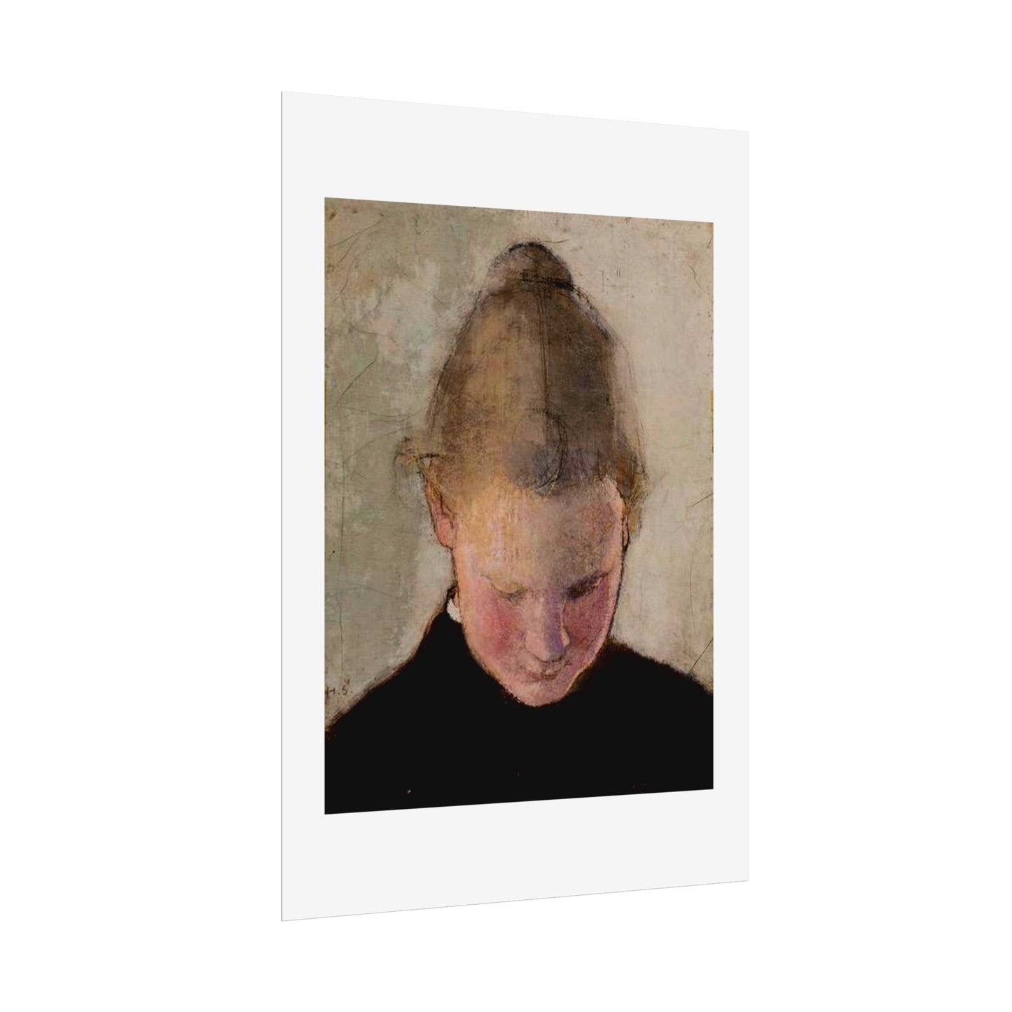 Lukeva tytto by Helena Schjerfbeck Wall Art Print