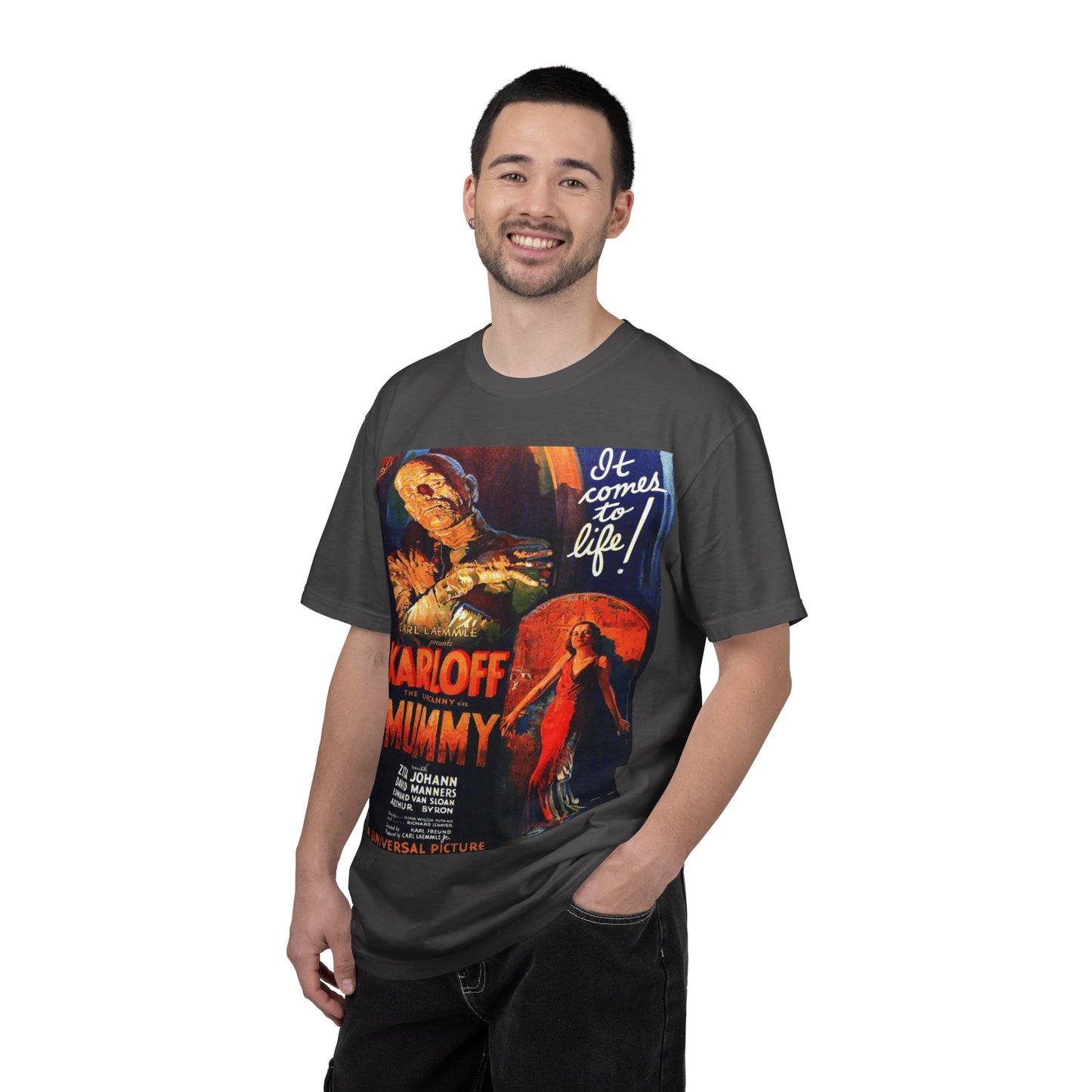 Mummy Movie Poster T‑Shirt — Vintage Karloff Horror Graphic Tee