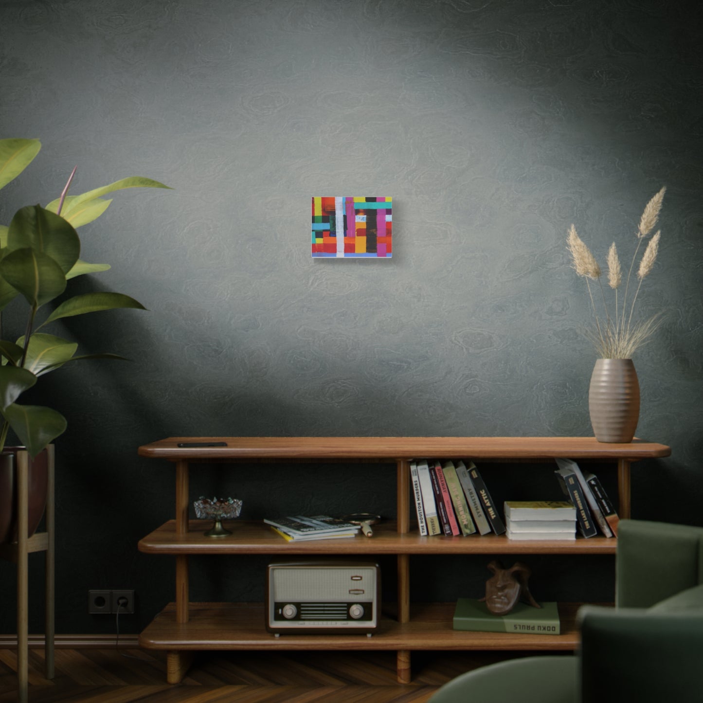 Farbfeld Malerei (Acryl) by Unknown Artist Matte Canvas Print Wall Art