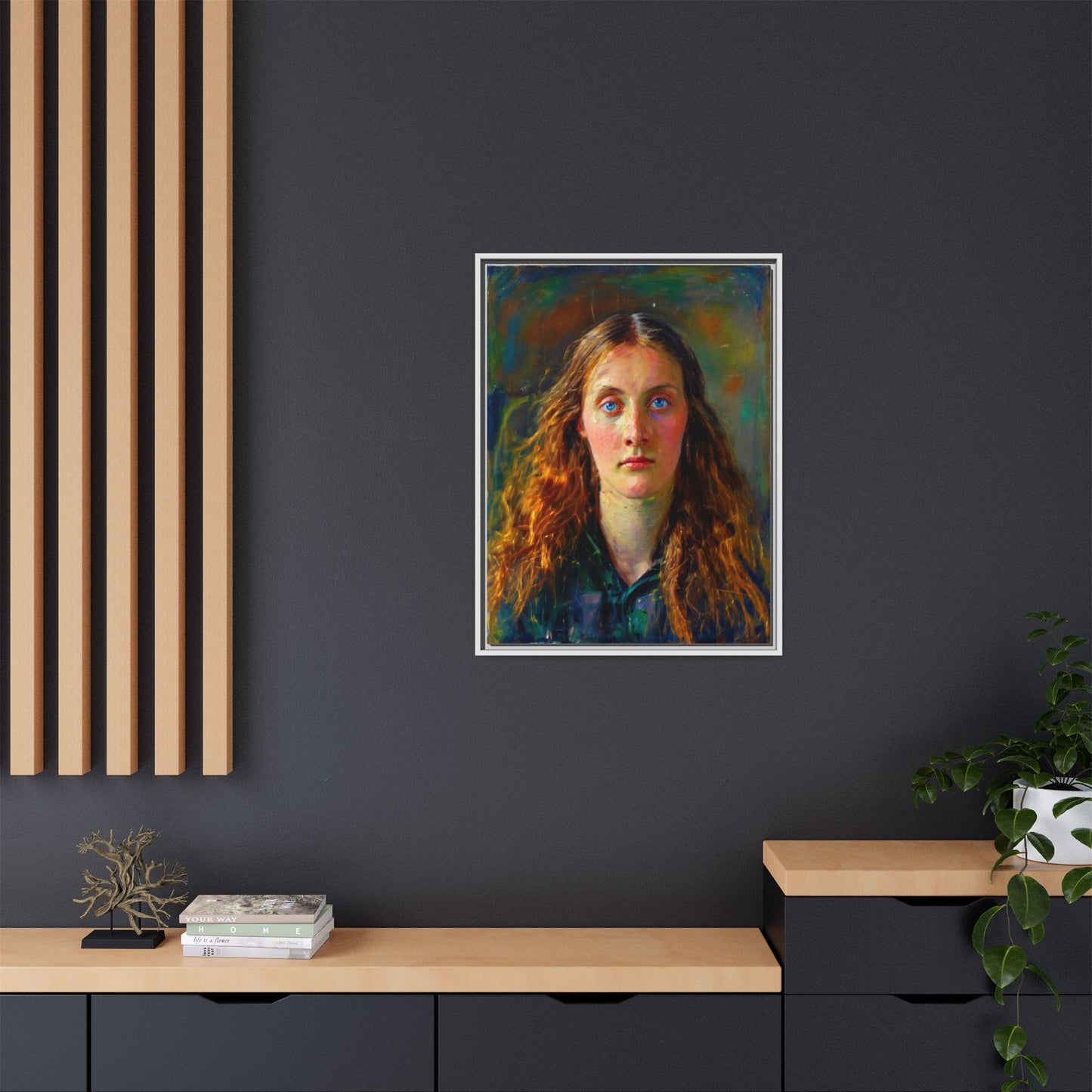 Framed Matte Canvas Print — Vintage Portrait Art