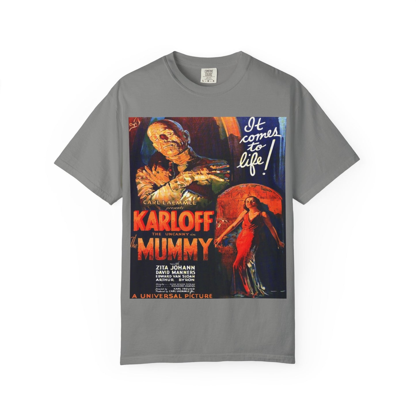 Mummy Movie Poster T‑Shirt — Vintage Karloff Horror Graphic Tee