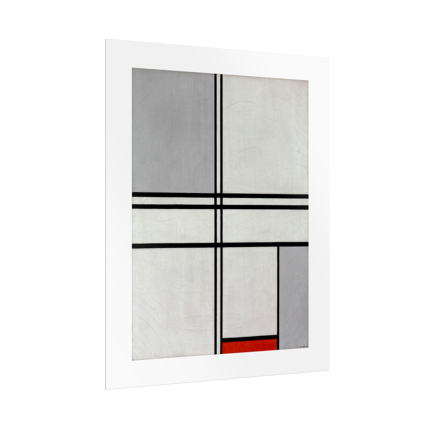 Composition (No. 1) by Piet Mondrian Abstract  Wall Art Print