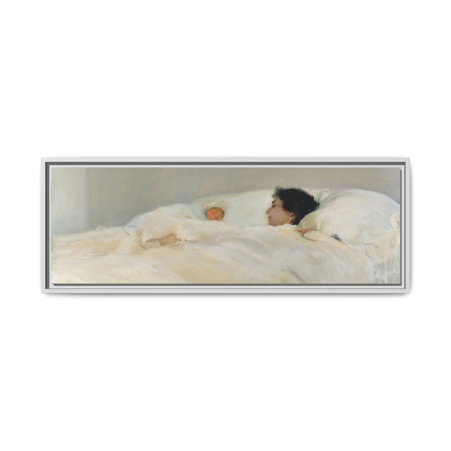 Mother by Joaquin Sorolla y Bastida Framed Matte Canvas Wall Art Print
