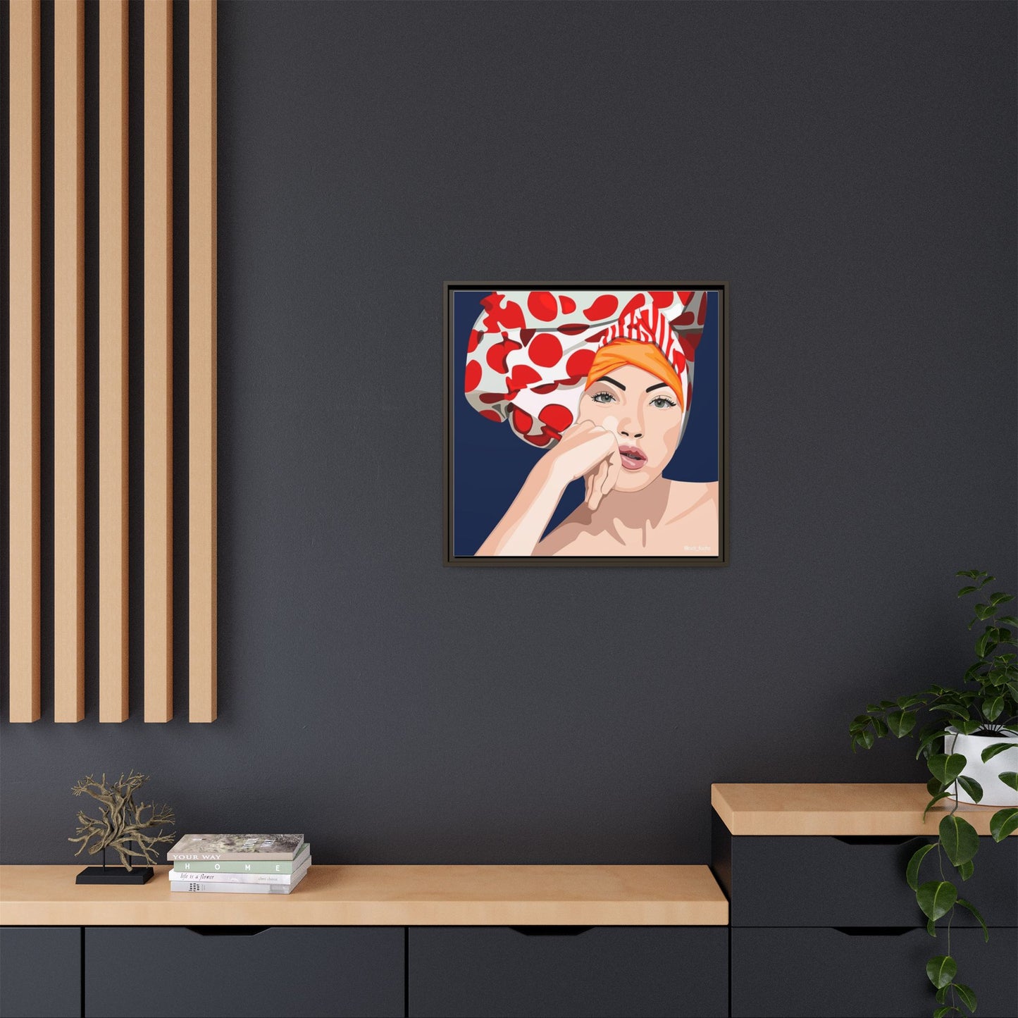 Vivid 20 by Orit Fuchs Pop Art Matte Canvas Framed Wall Art Print
