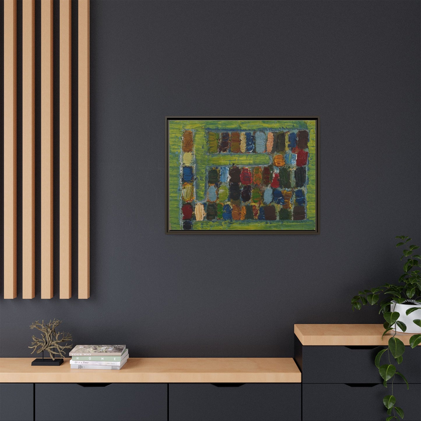 JMC-1970-3 by Jean-Michel Coulon Matte Canvas Framed Wall Art Print