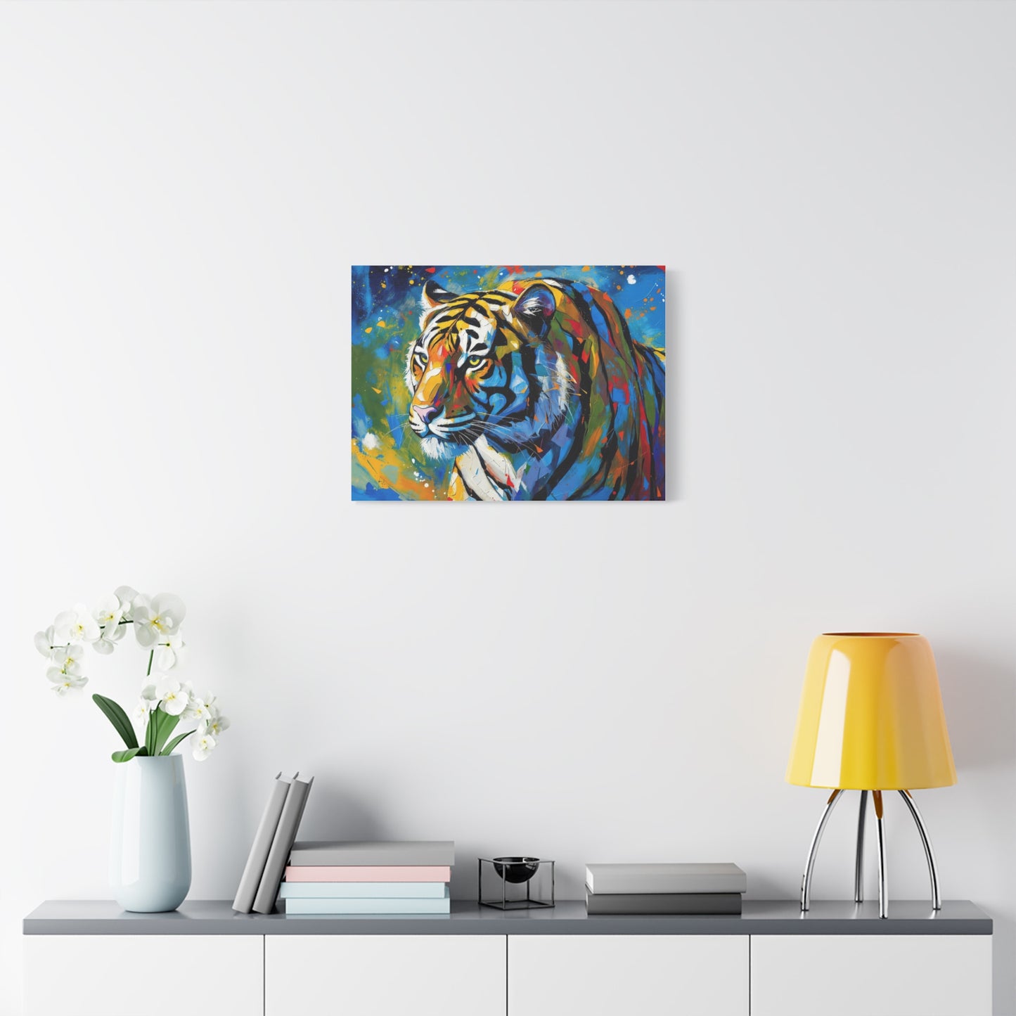 Colorful Tiger Matte Canvas Wall Art — Vibrant Stretched 1.25"