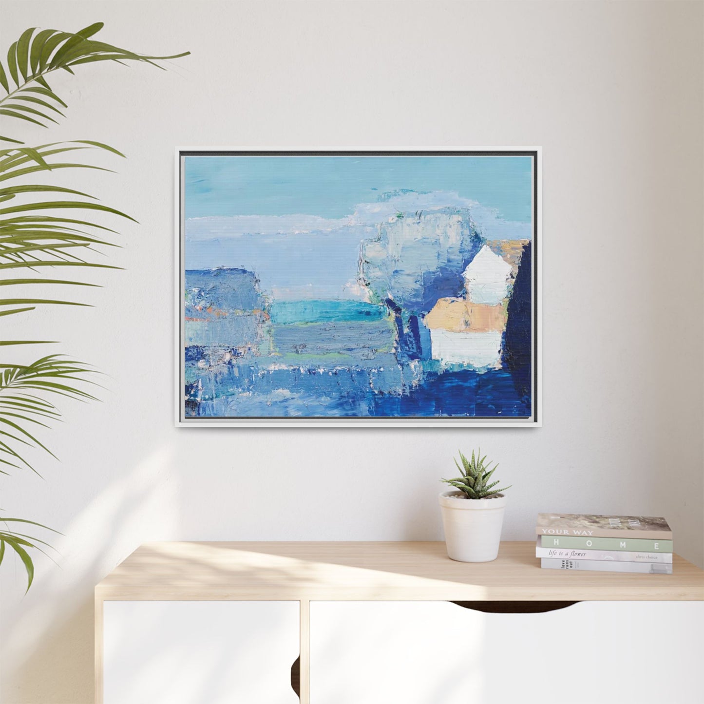 Paysage de Provence by Nicolas de Staël Framed Matte Canvas Seascape Wall Art Print