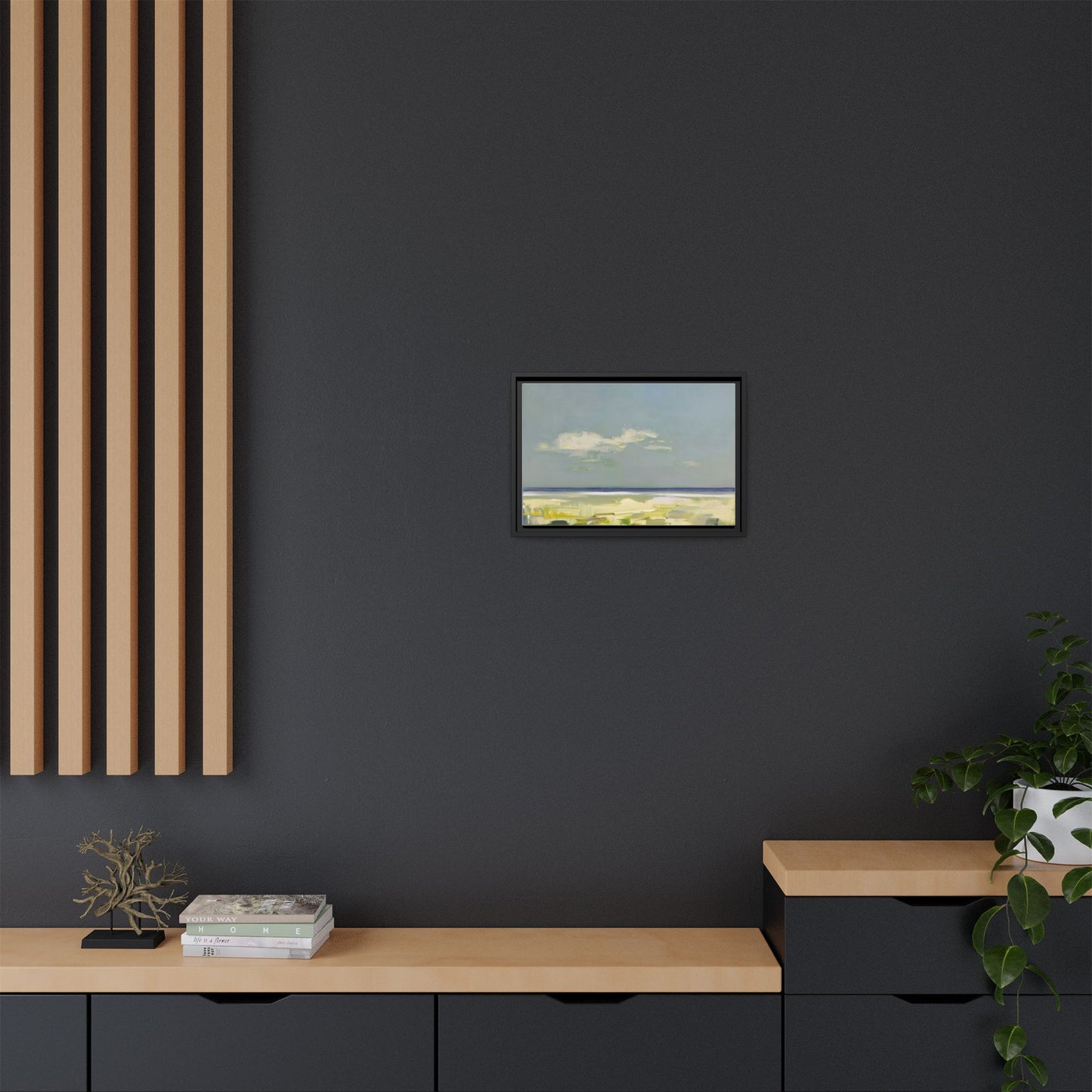 Coastal Calm Matte Canvas Framed Wall Art