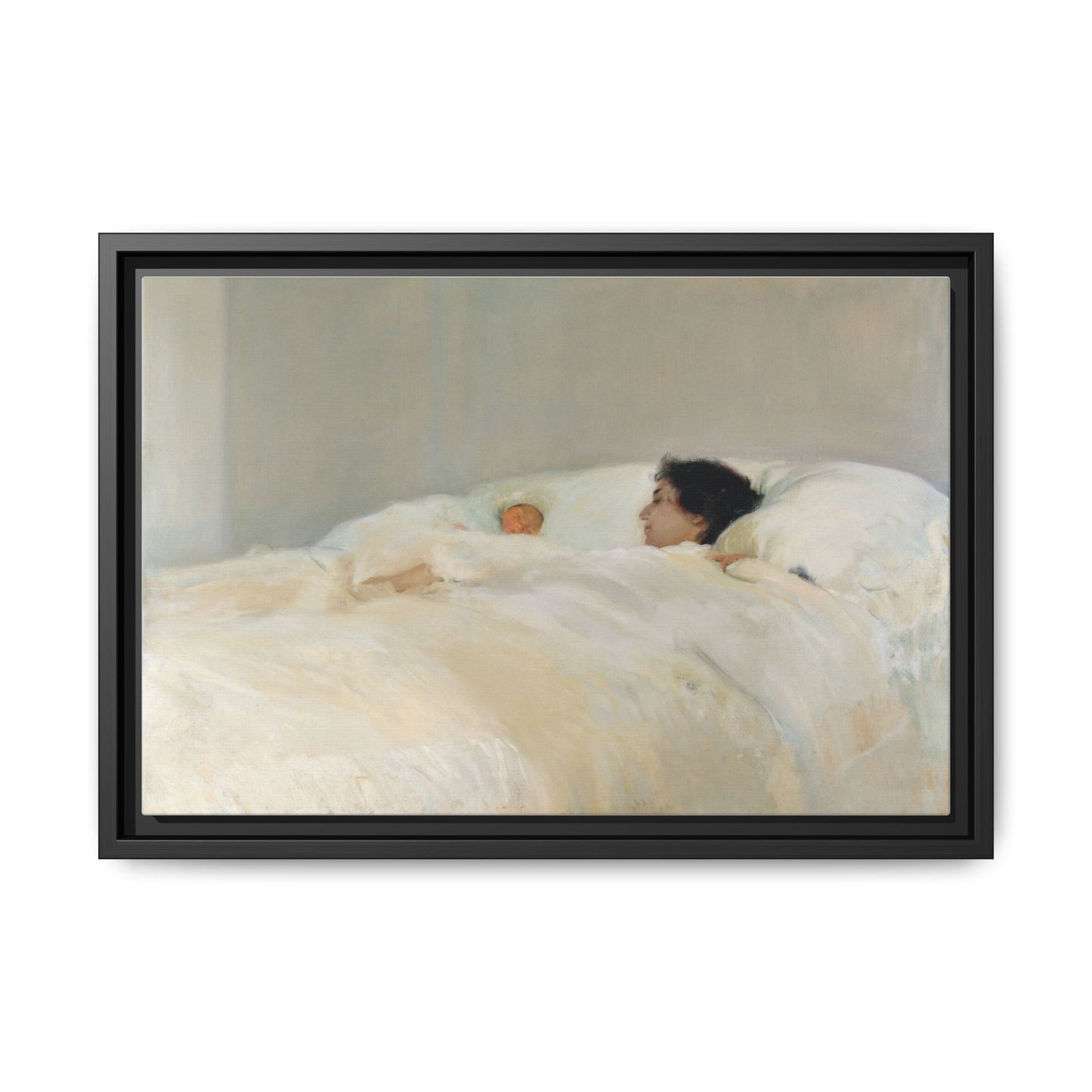 Mother by Joaquin Sorolla y Bastida Framed Matte Canvas Wall Art Print
