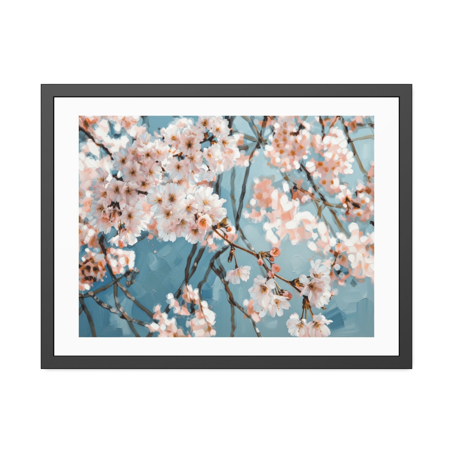 Cherry Blossom Framed Poster — Floral Wall Art Print