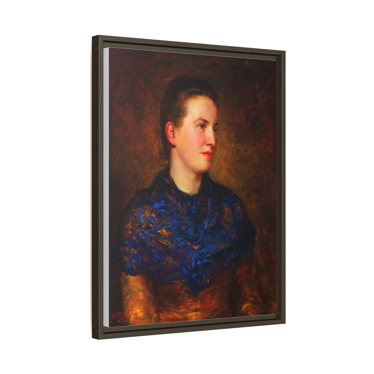 Framed Matte Canvas Portrait Print — Classic Victorian Woman Wall Art