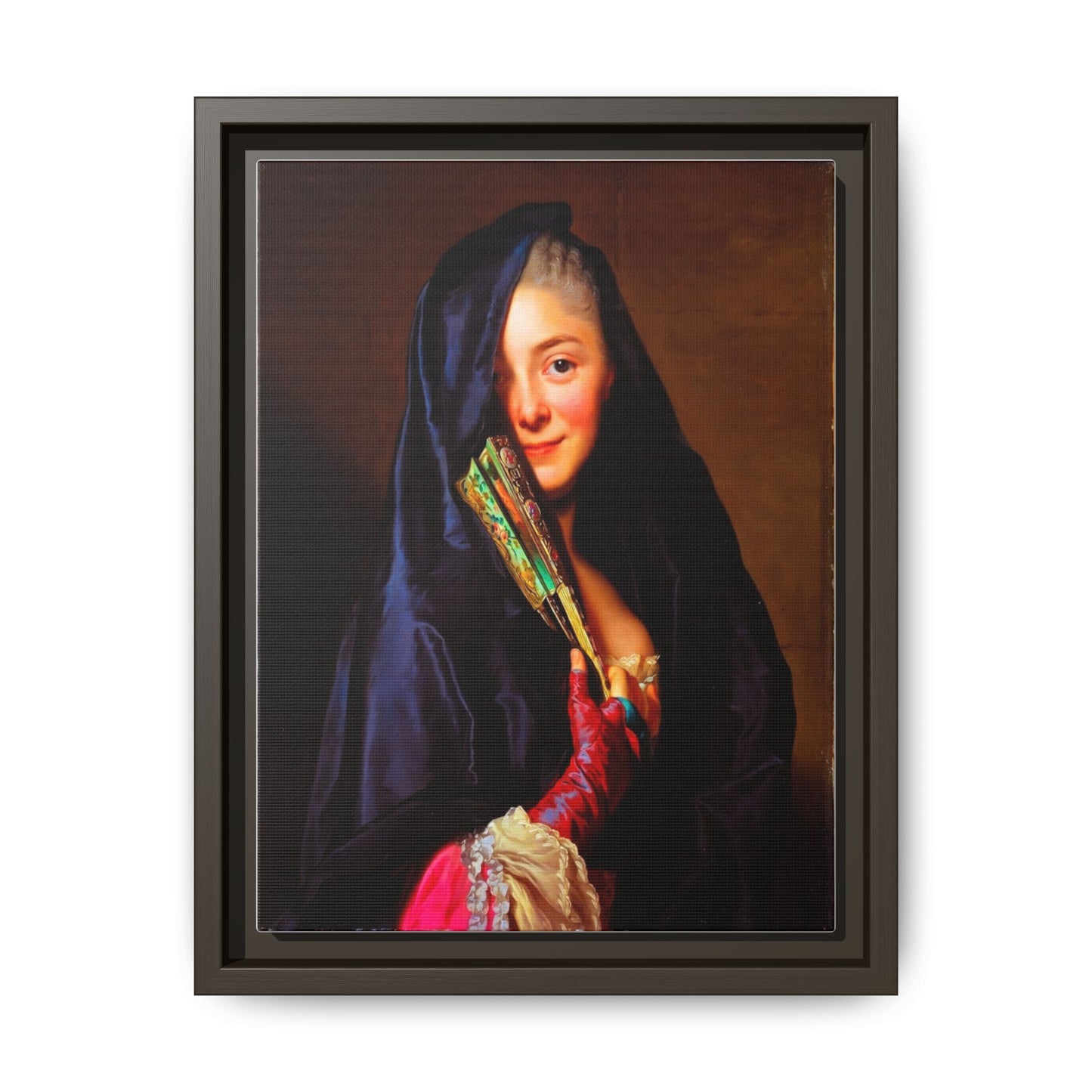 Framed Matte Canvas Wall Art — Classical Portrait Print