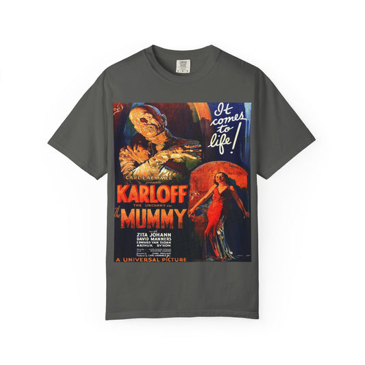 Mummy Movie Poster T‑Shirt — Vintage Karloff Horror Graphic Tee