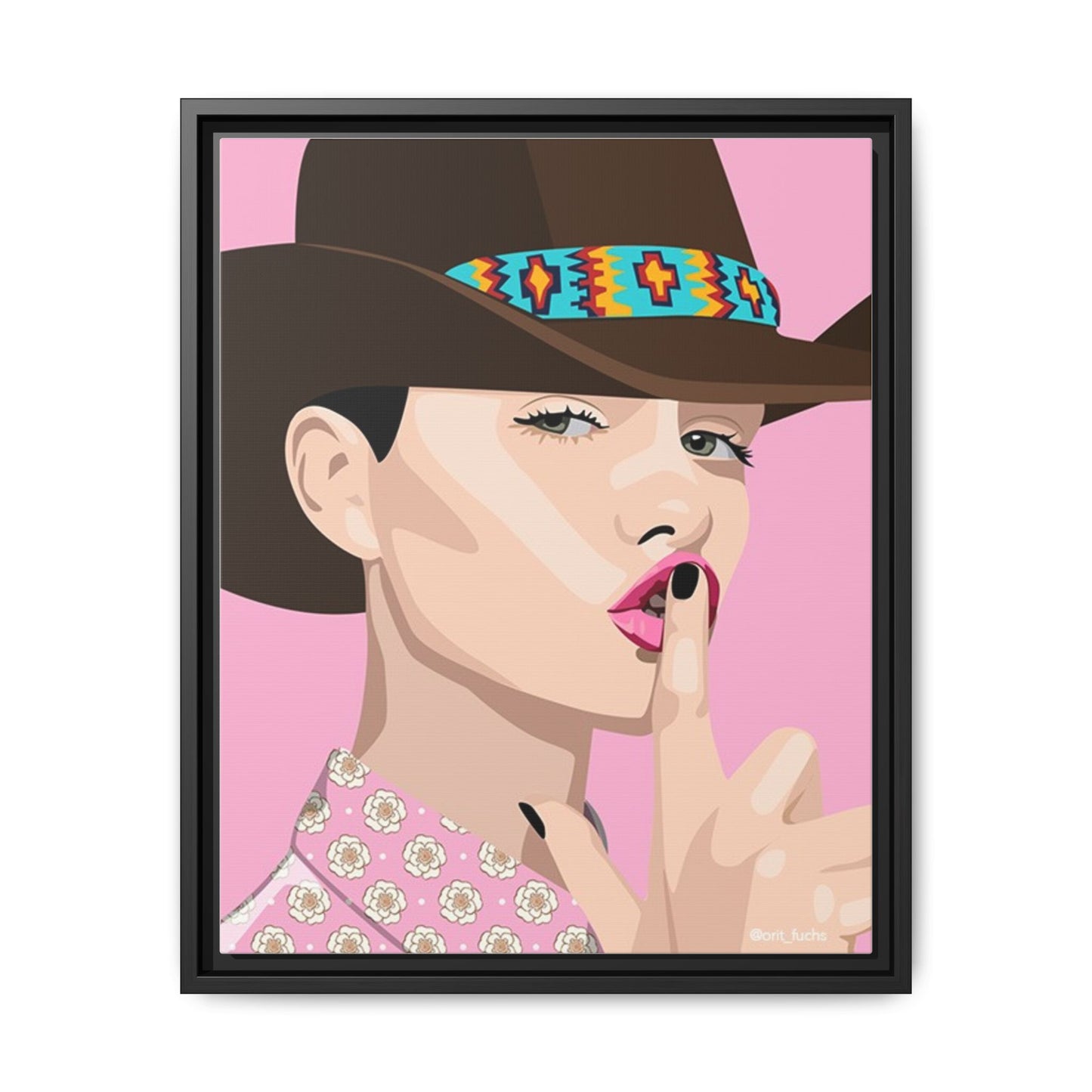 Vivid 63 by Orit Fuchs Matte Framed Canvas Wall Art