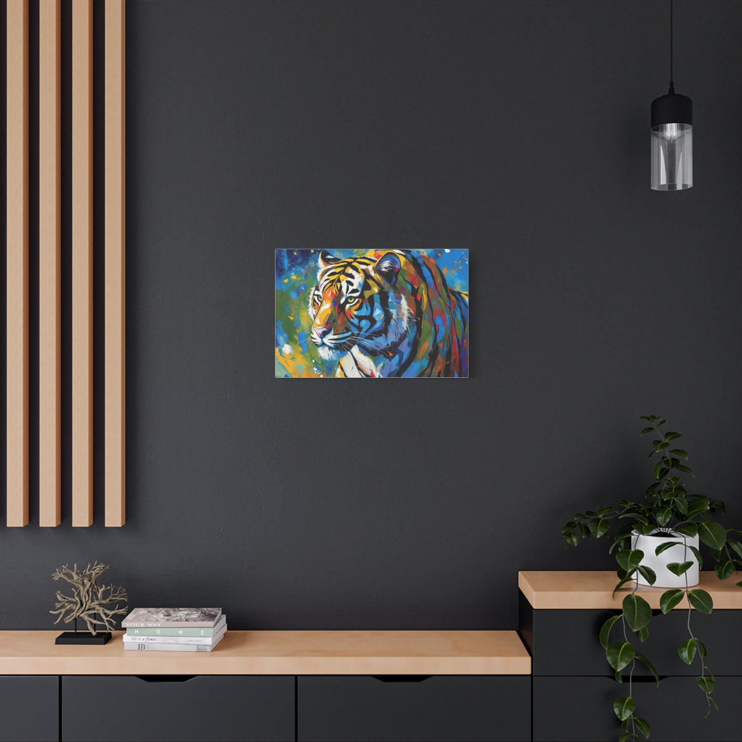 Colorful Tiger Matte Canvas Wall Art — Vibrant Stretched 1.25"