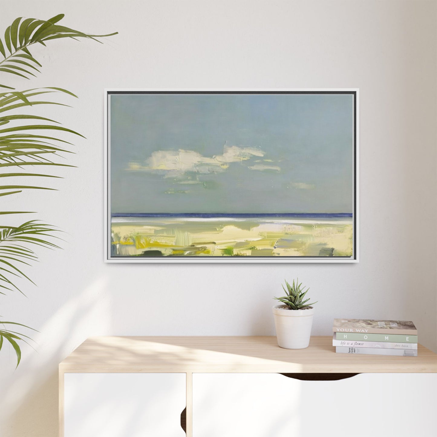 Coastal Calm Matte Canvas Framed Wall Art