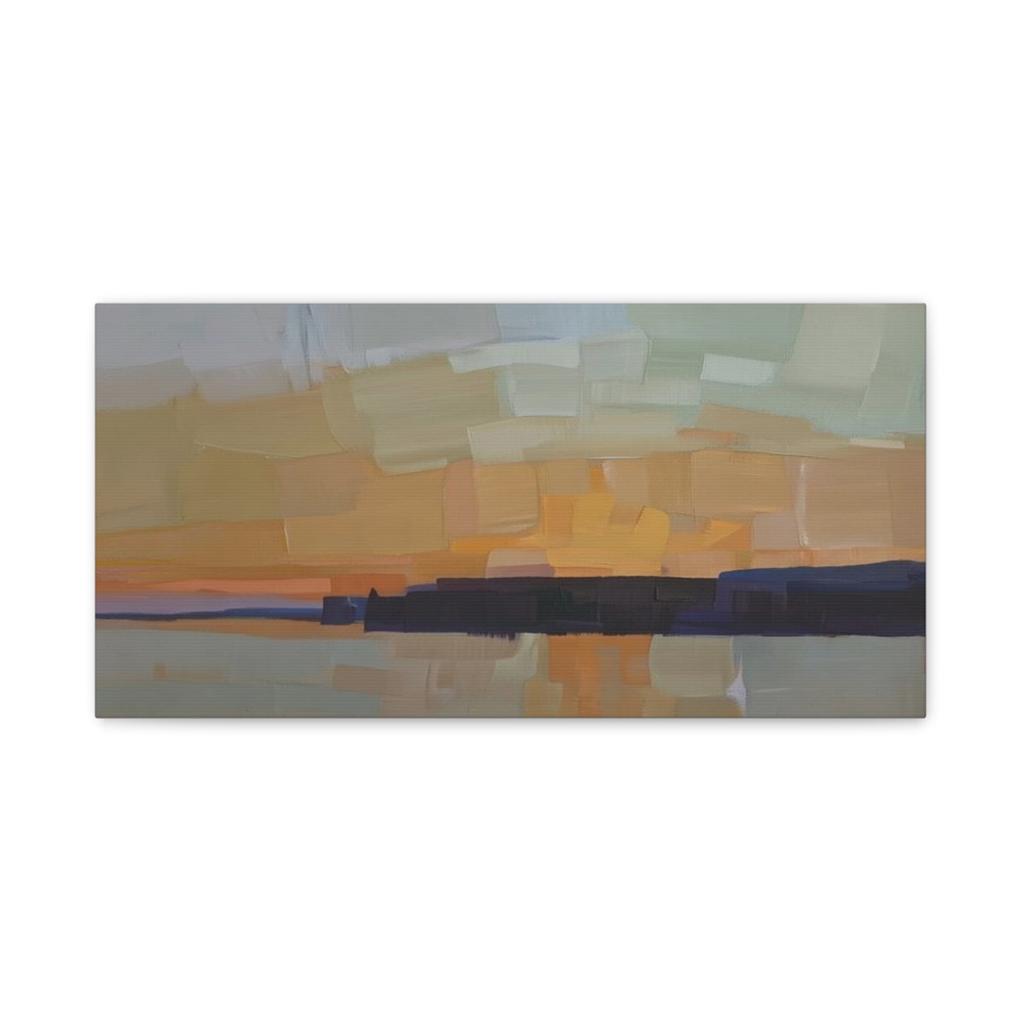 Abstract Sunset Landscape Canvas Print  Matte Stretched 1.25"
