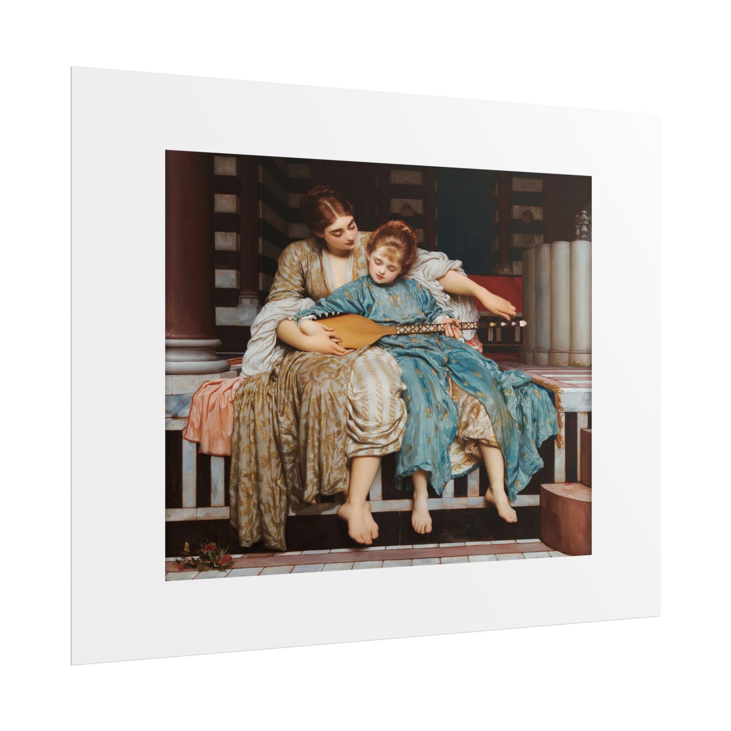 Music Lesson by Frederic Leighton Wall Art Print