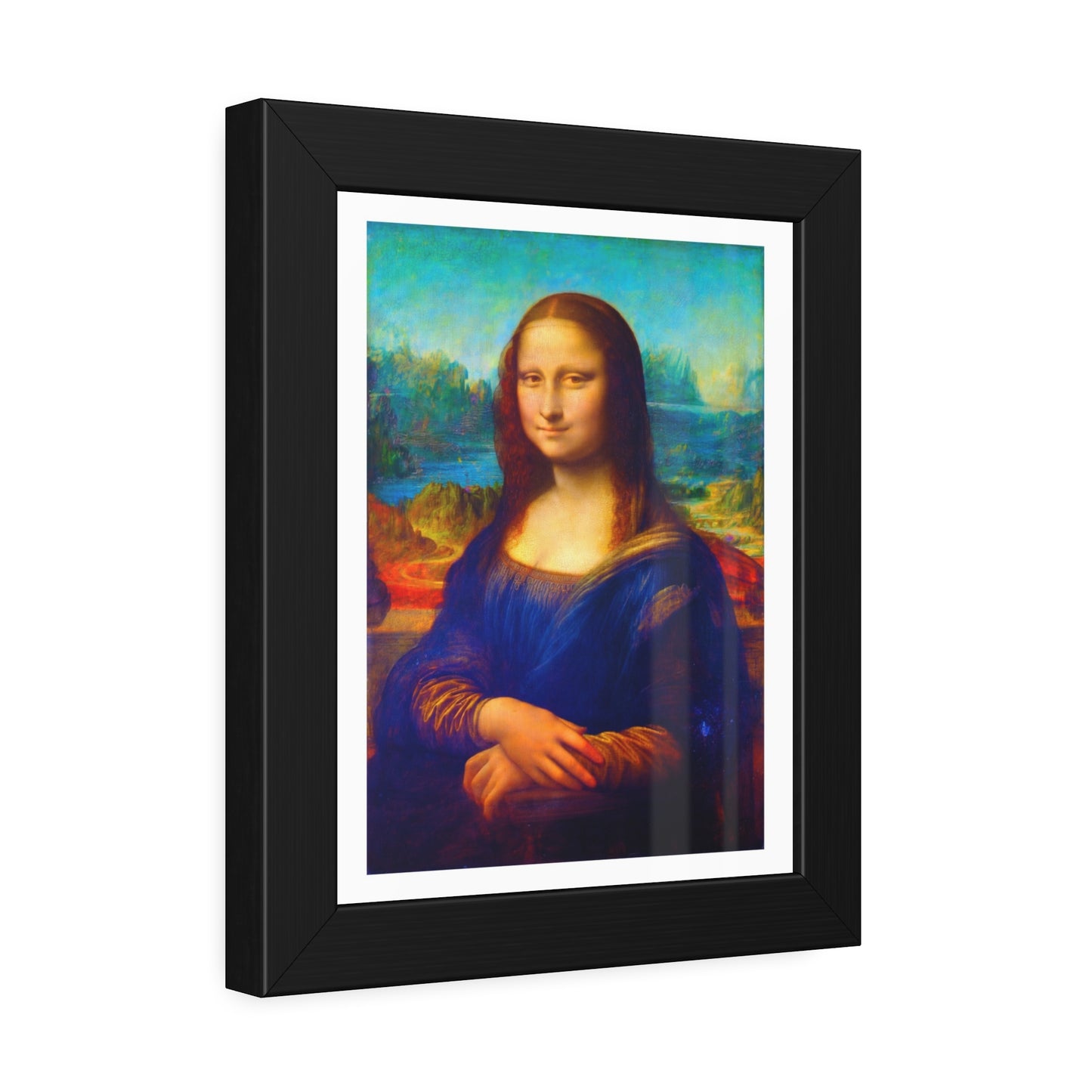 Framed Mona Lisa Poster — Classic Renaissance Art Print in Black Frame