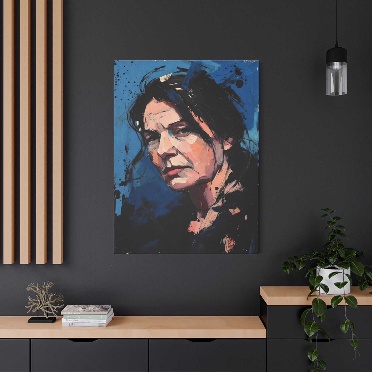 Expressionist Portrait Canvas — Matte Stretched Wall Art