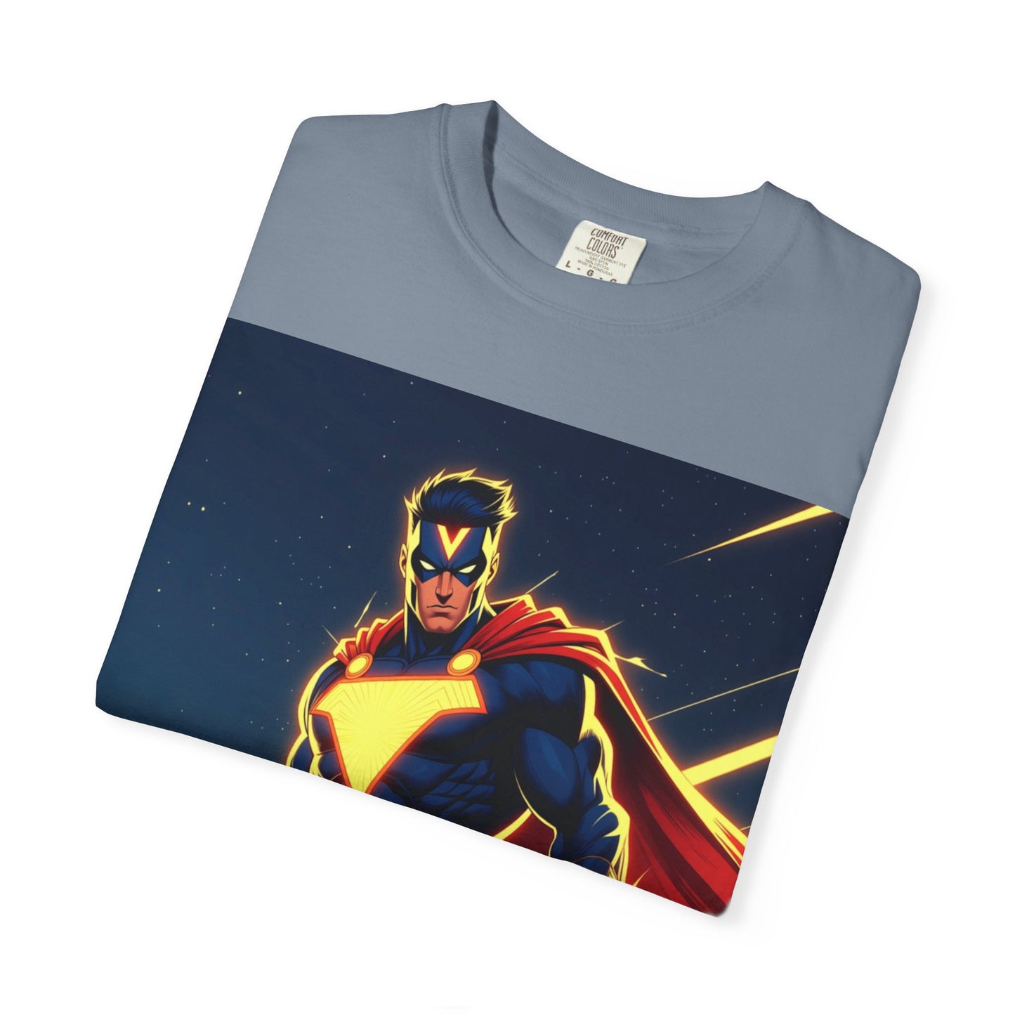 Superhero Graphic T-Shirt – Bold Cape Hero Design
