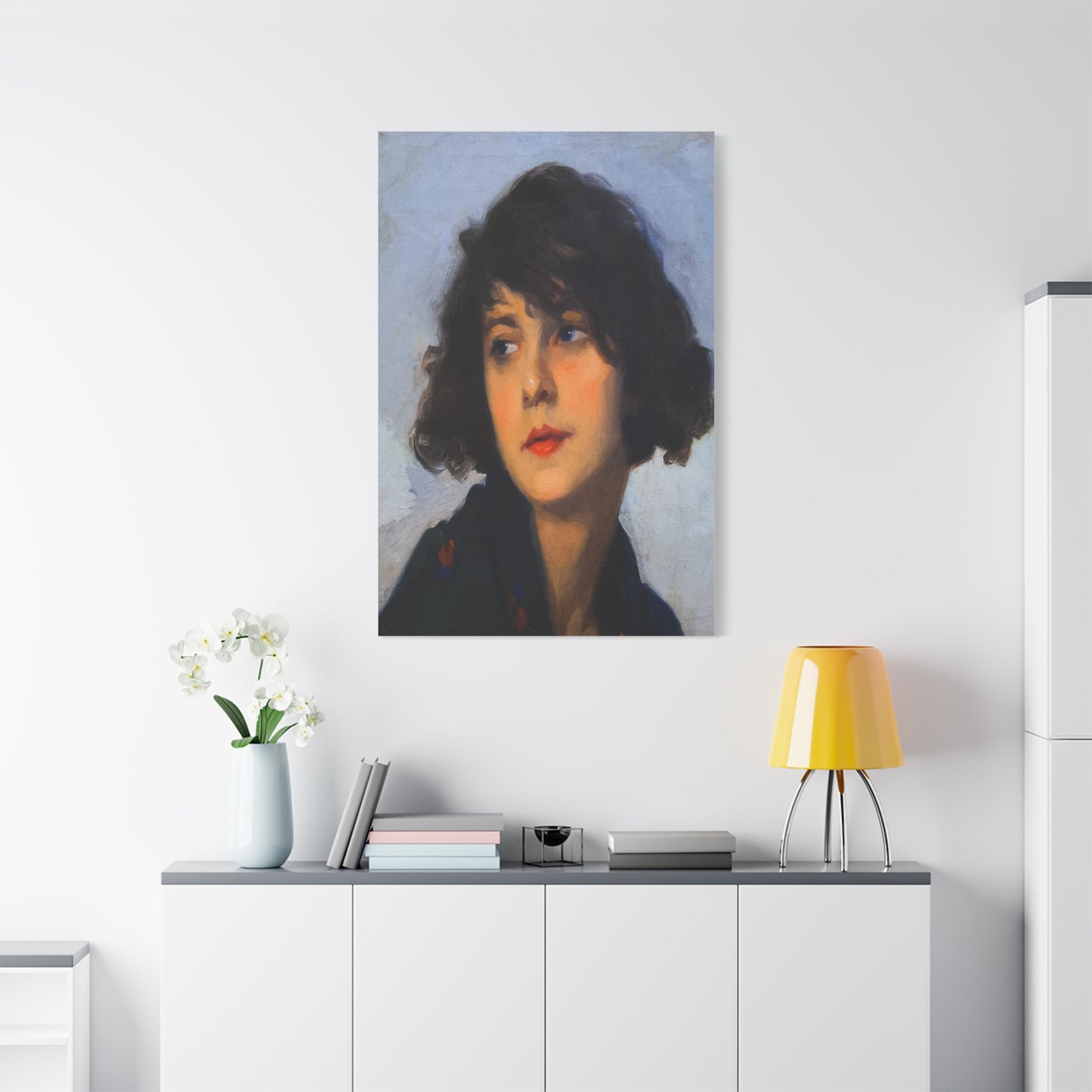 Mulher do chale verde (cropped) by Cyprien Eugene Boulet Matte Canvas Print — Stretched Wall Art