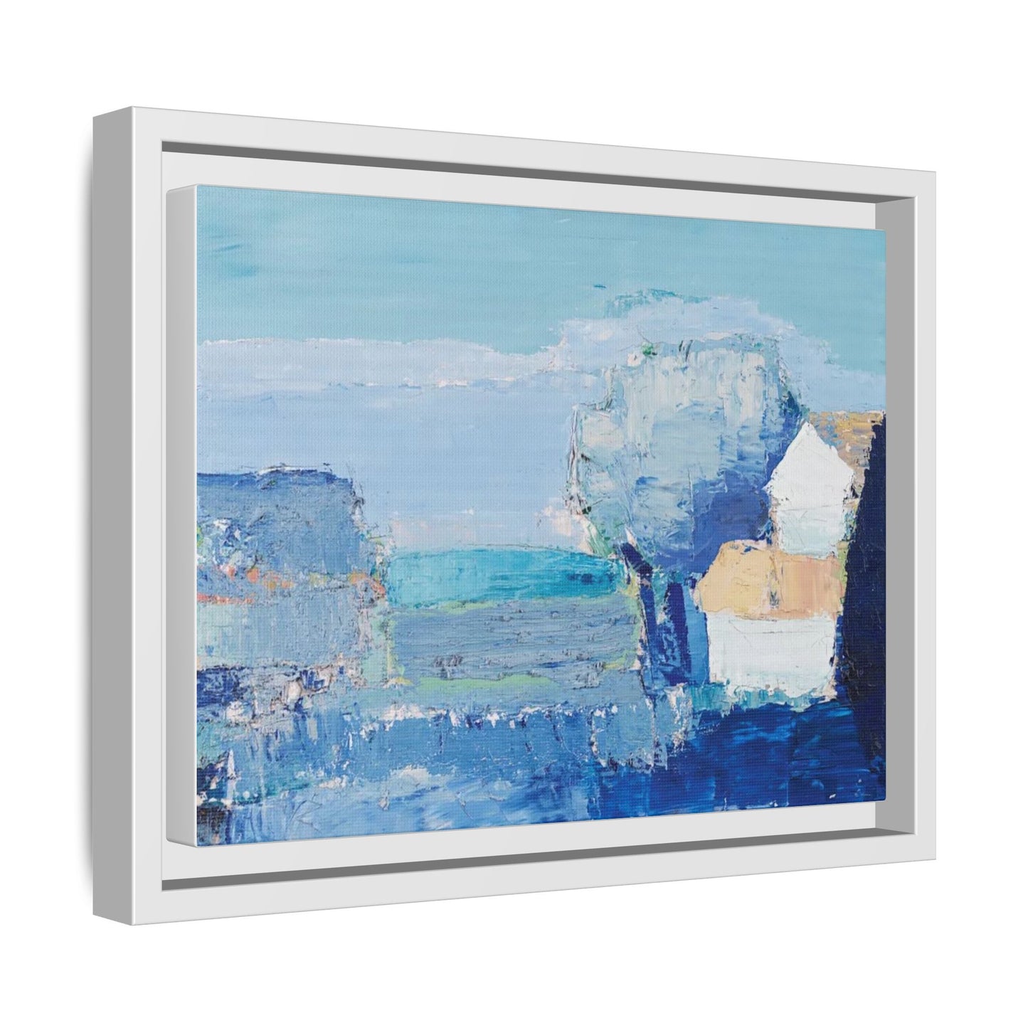 Paysage de Provence by Nicolas de Staël Framed Matte Canvas Seascape Wall Art Print