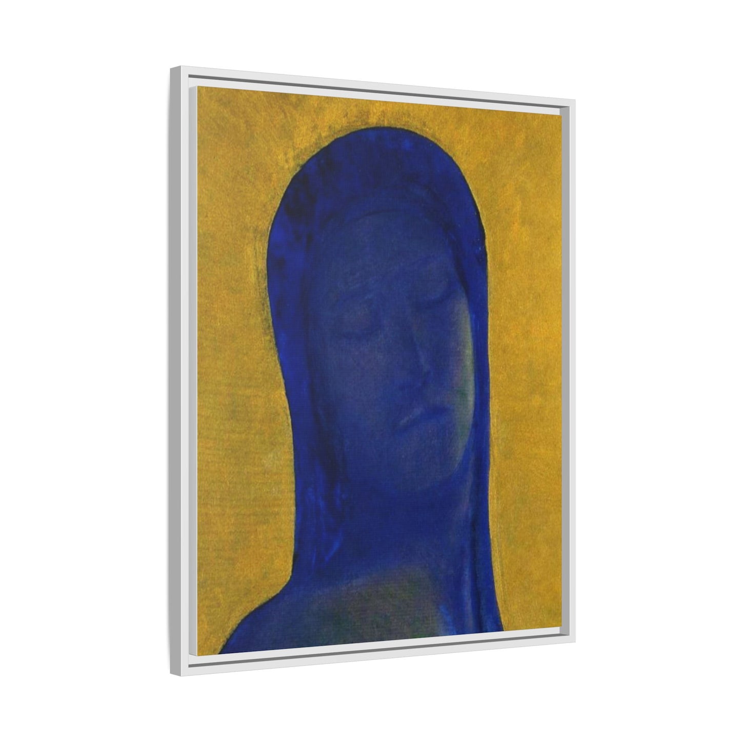 Closed Eyes by Odilon Redon Framed Matte Canvas Wall Art Print
