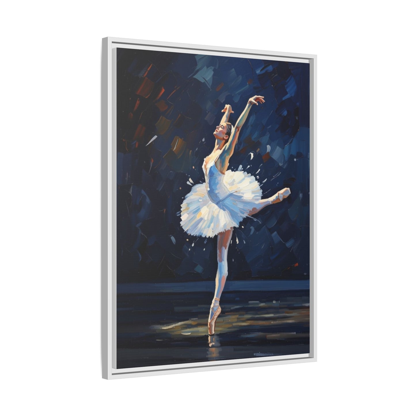 Ballerina Ballet Canvas Print — Framed Matte Wall Art
