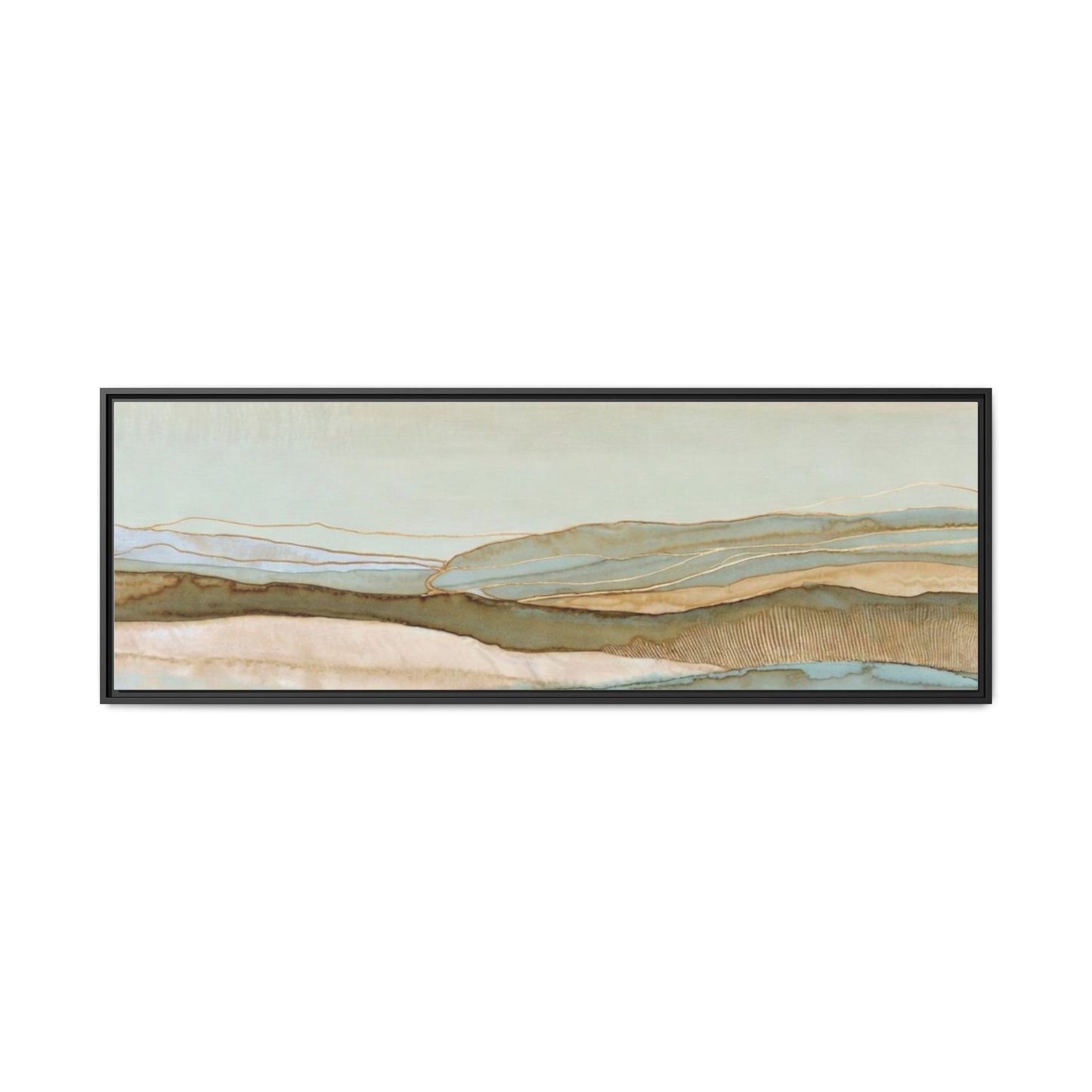 Framed Matte Canvas Coastal Abstract Landscape Wall Art