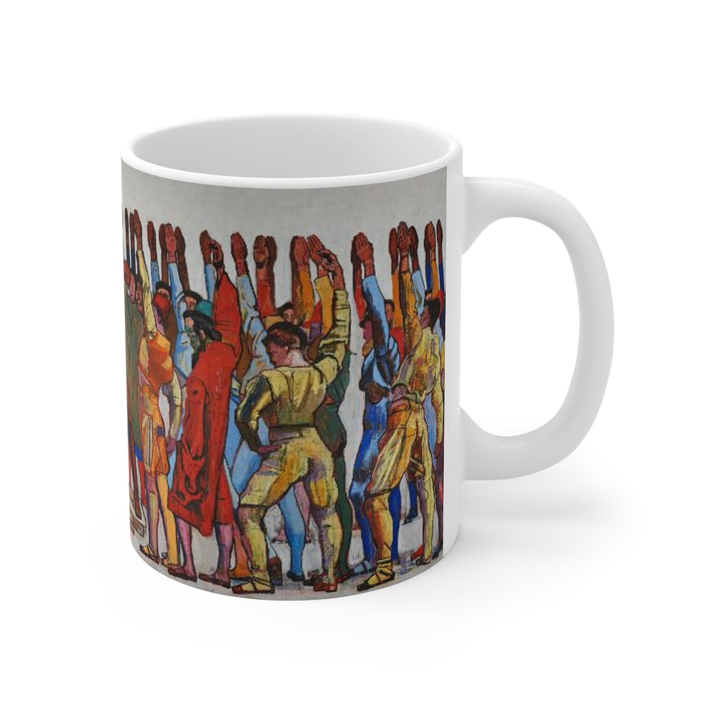Mug — Vintage Revolutionary Crowd Art Coffee Mug