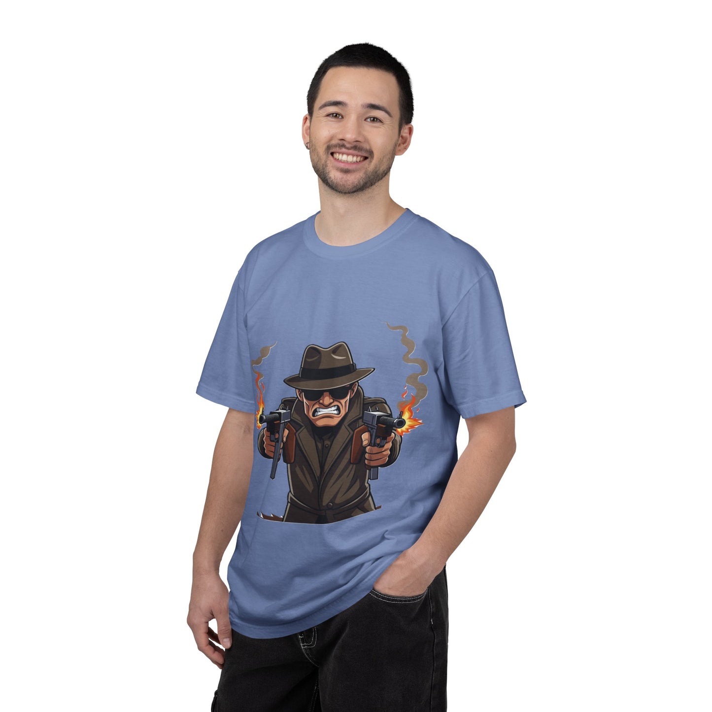 Vintage Gangster Shooter T-Shirt – Retro Mobster Graphic Tee