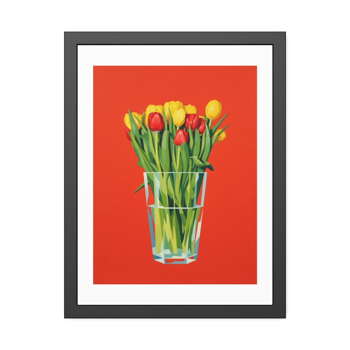 Tulip Bouquet Framed Poster — Bright Floral Wall Art