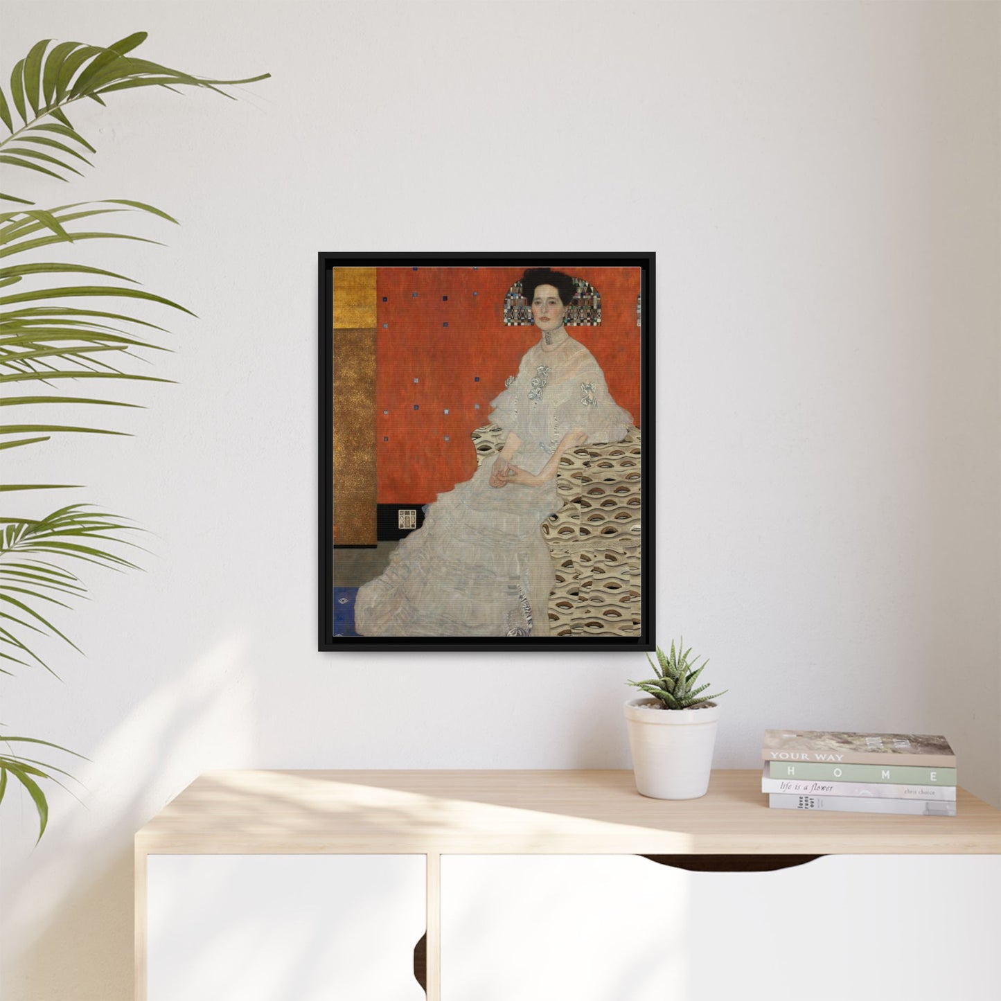 Fritza Riedler by Gustav Klimt Framed Matte Canvas Wall Art Print