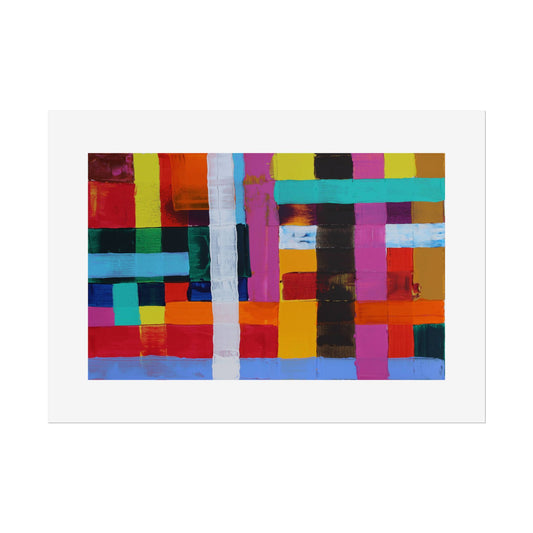 Farbfeld Malerei (Acryl) by Unknown Artist Wall Art Print