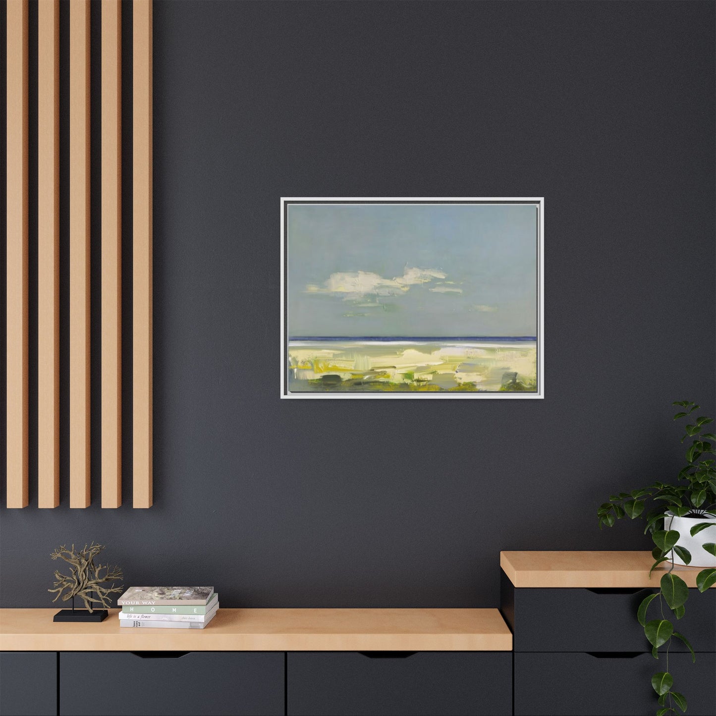 Coastal Calm Matte Canvas Framed Wall Art