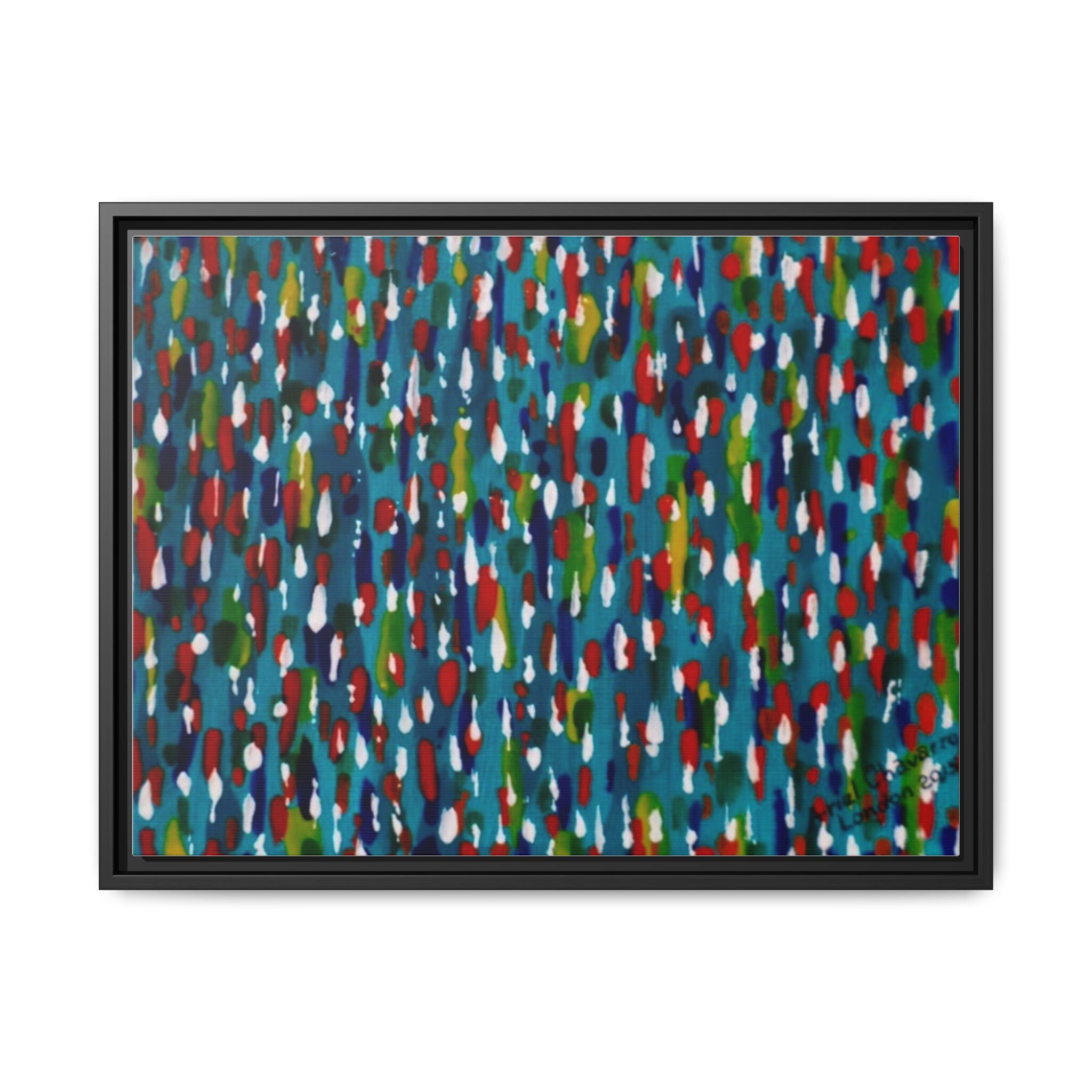 Colours Of The Soul Reflecting On Water by Ariel Chavarro Avila Matte Canvas Framed Art