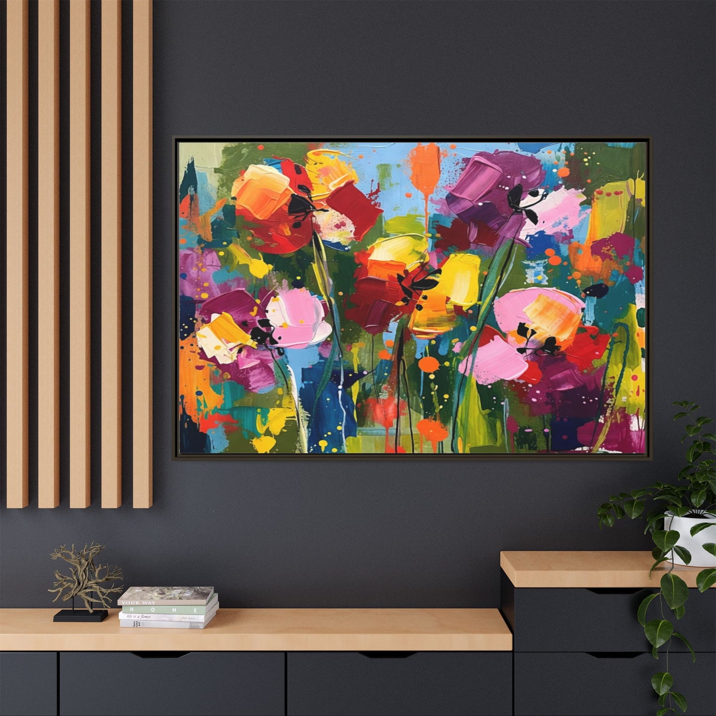 Matte Canvas, Framed (Multi-color)