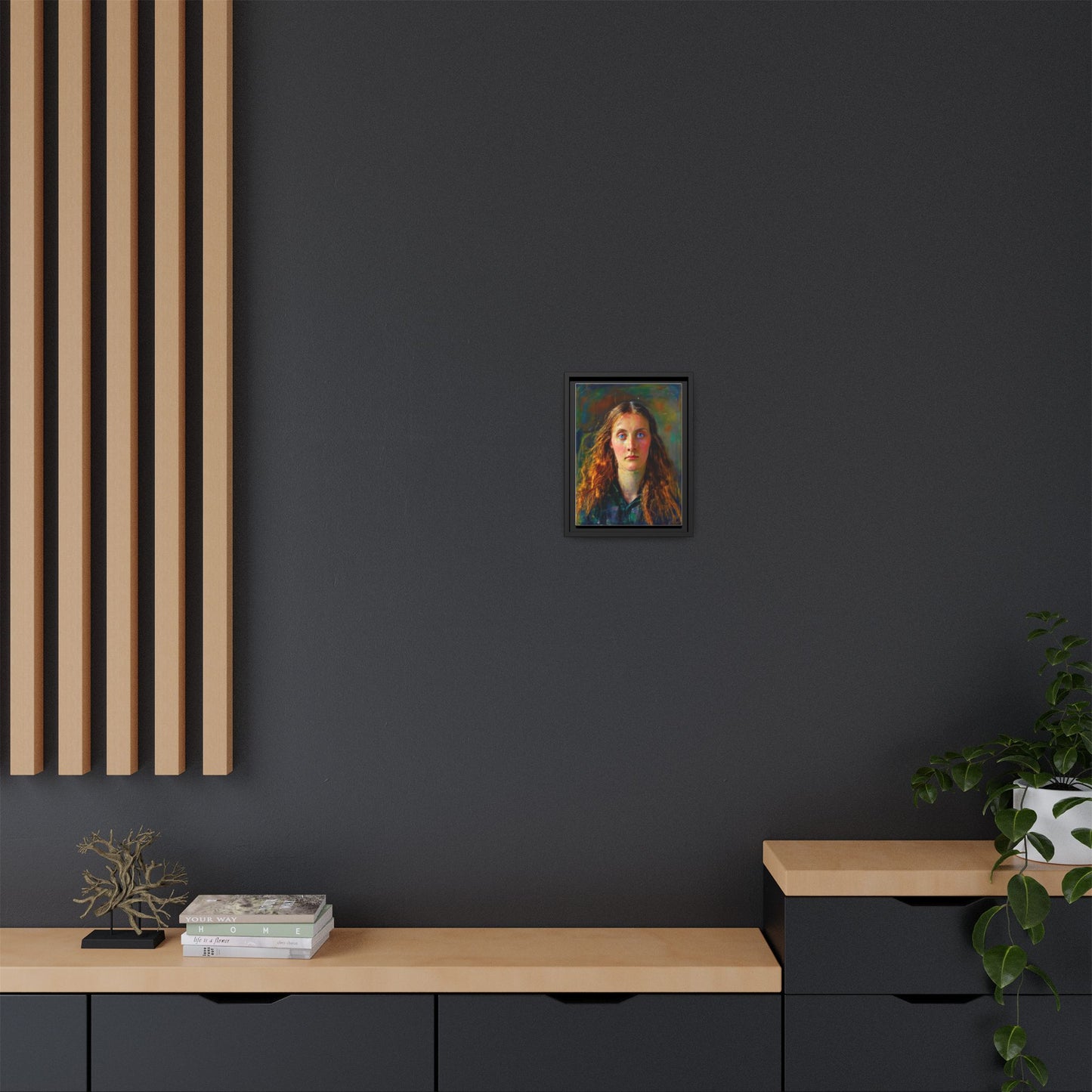 Framed Matte Canvas Print — Vintage Portrait Art
