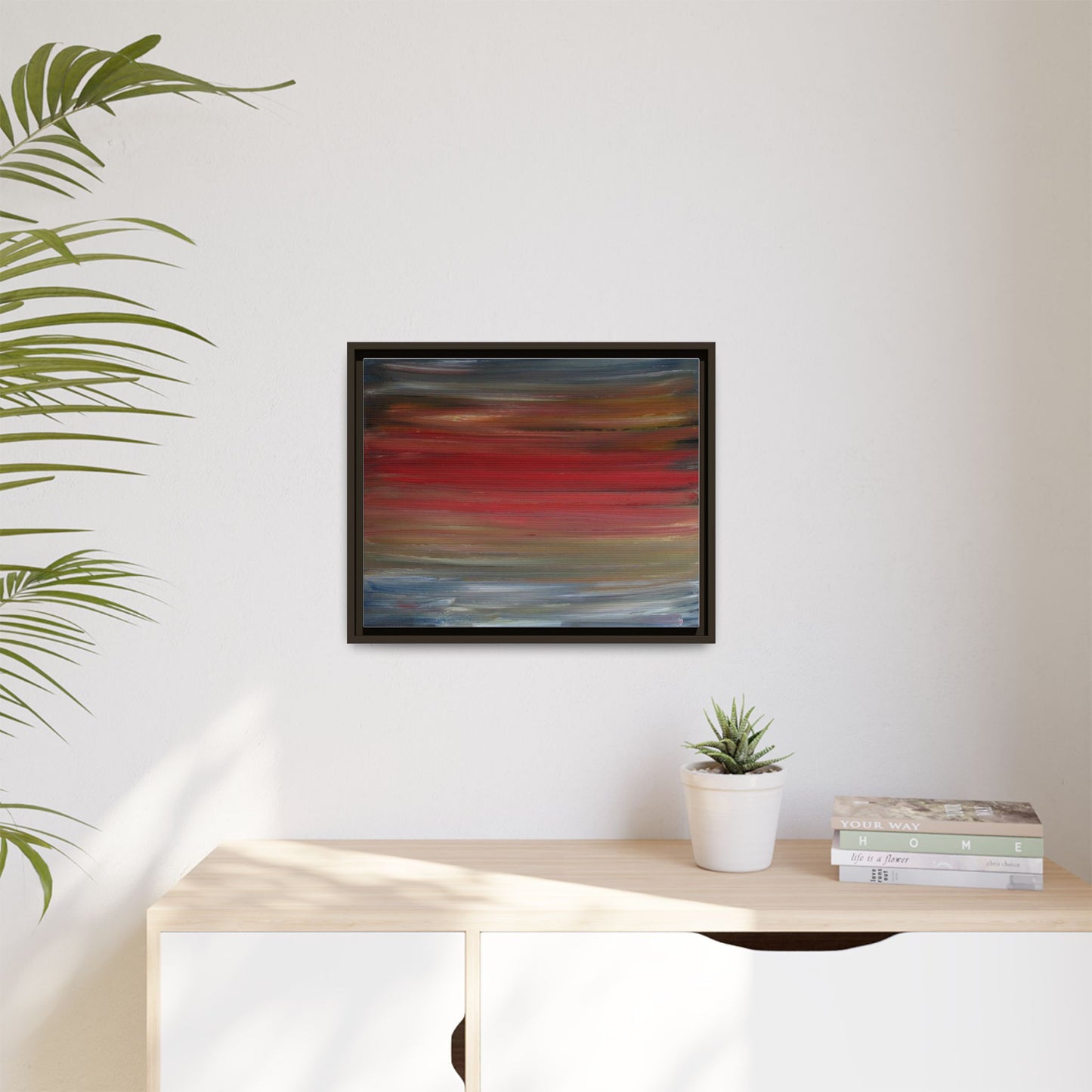Misty morning by Norman Barrett Framed Matte Canvas Wall Art
