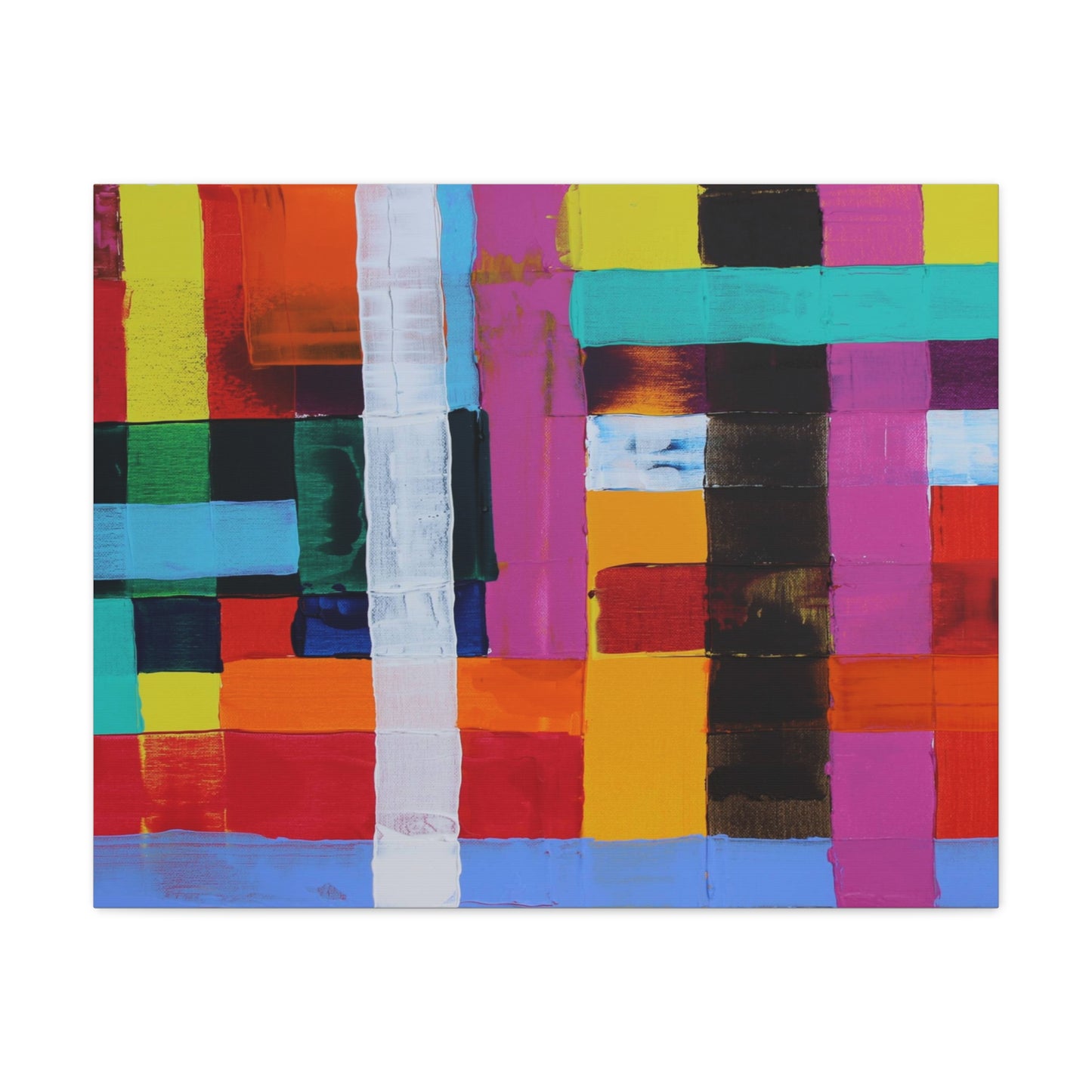 Farbfeld Malerei (Acryl) by Unknown Artist Matte Canvas Print Wall Art