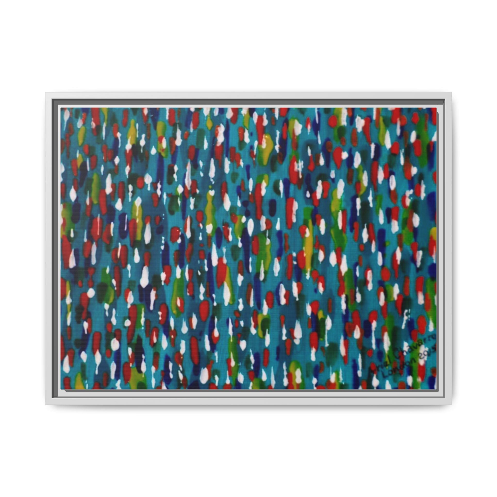 Colours Of The Soul Reflecting On Water by Ariel Chavarro Avila Matte Canvas Framed Art