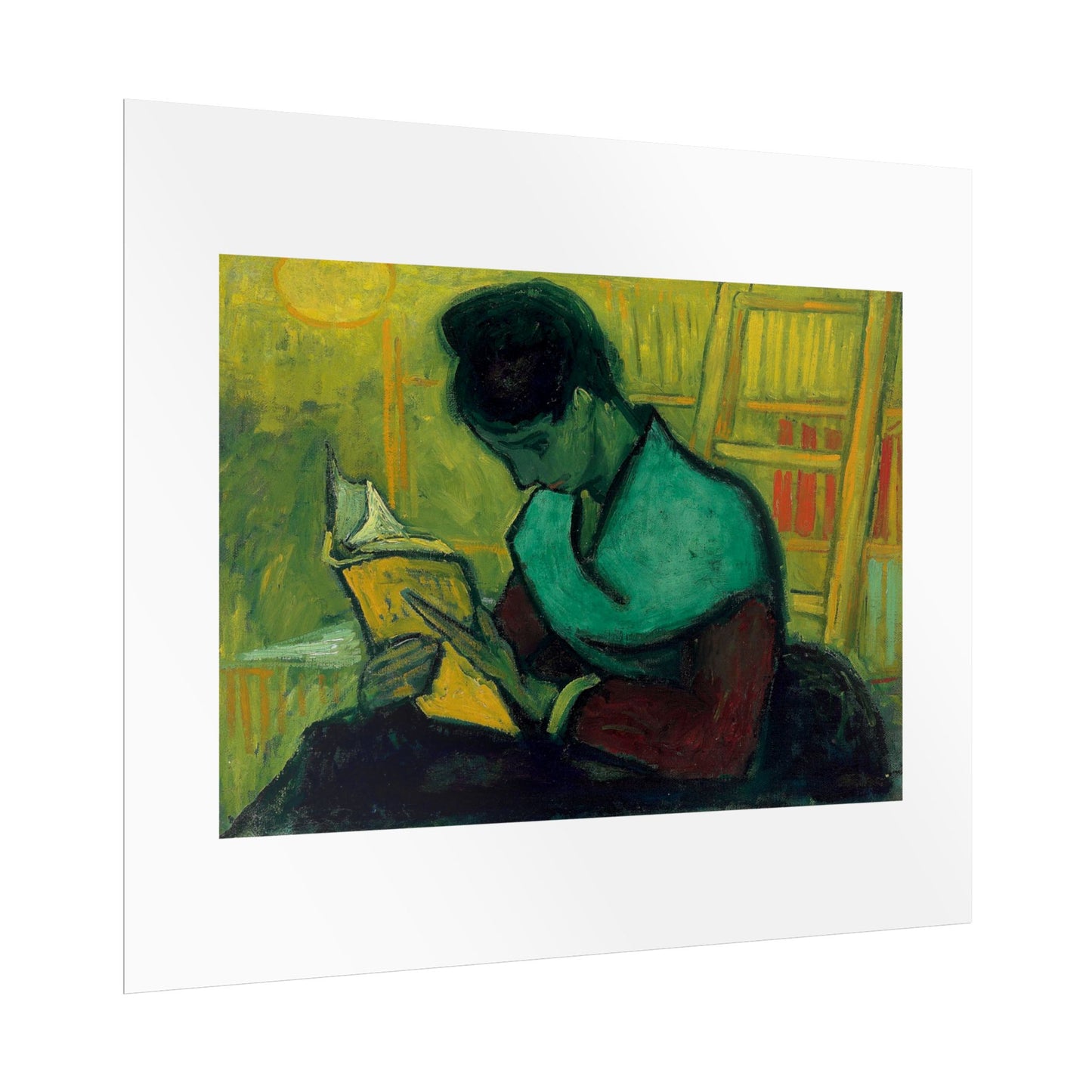 Une liseuse de romans by Vincent Van Gogh Wall Art Print