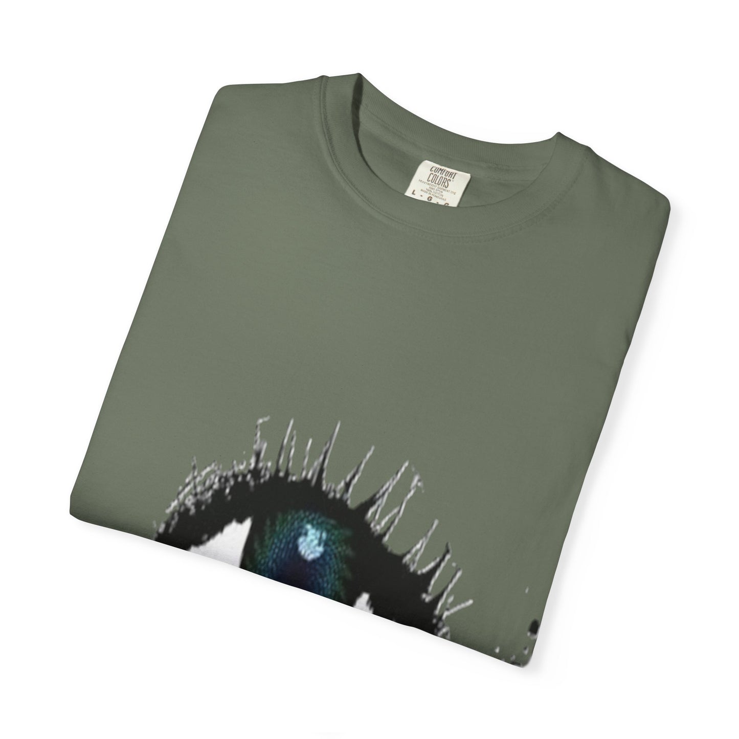 Eye Graphic T-Shirt — Blue Iris Grunge Art Tee