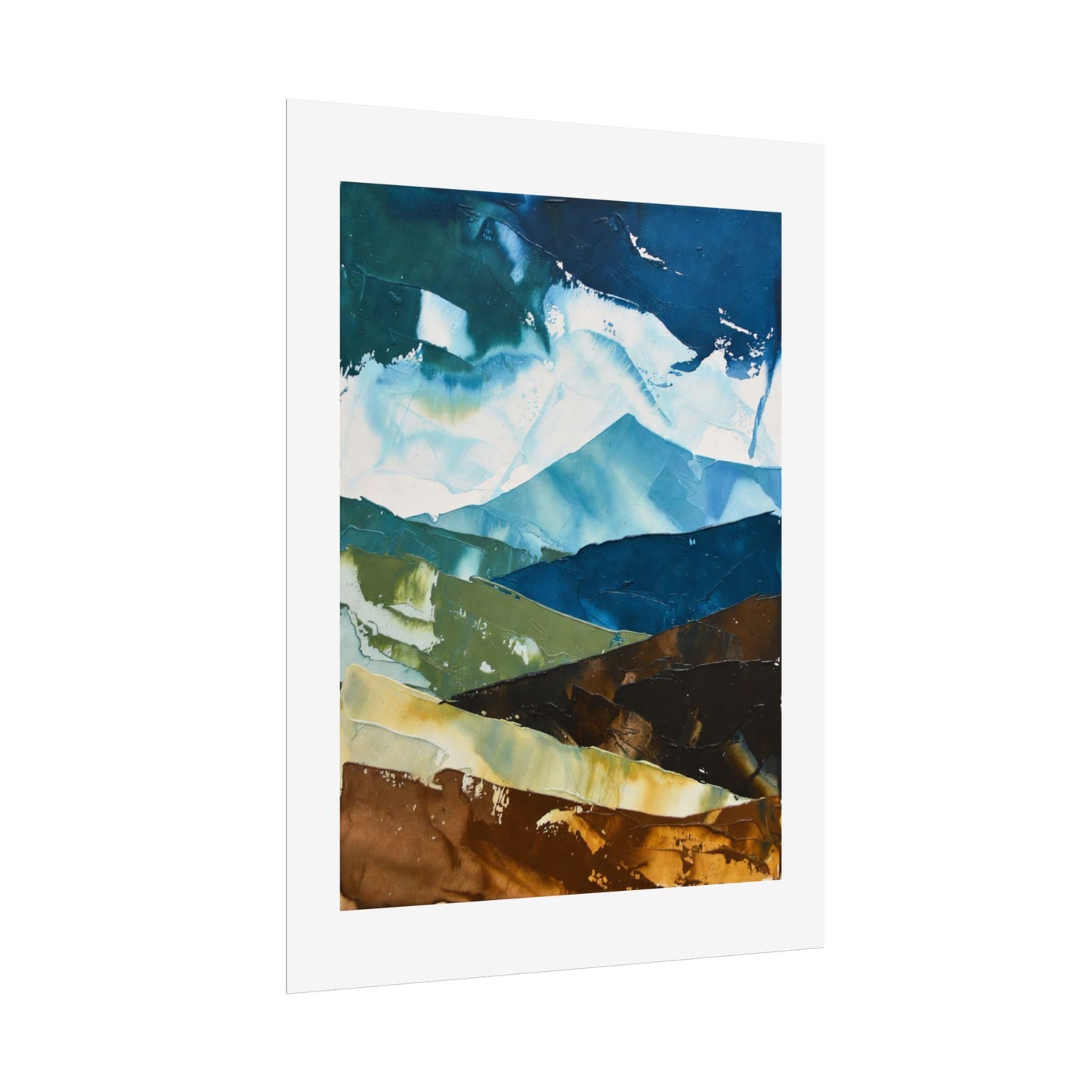 Abstract Mountain Landscape Poster — Rolled Art Print